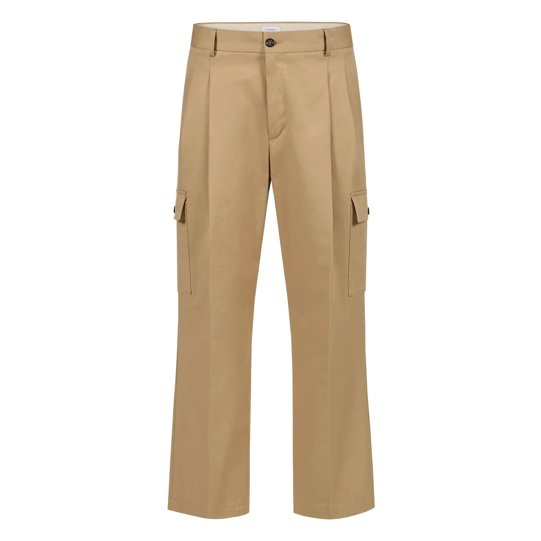 Pantalone Utility Loose Fit in Cotone Corda Pantalone Tessuto 48 / Corda Paolo Pecora
