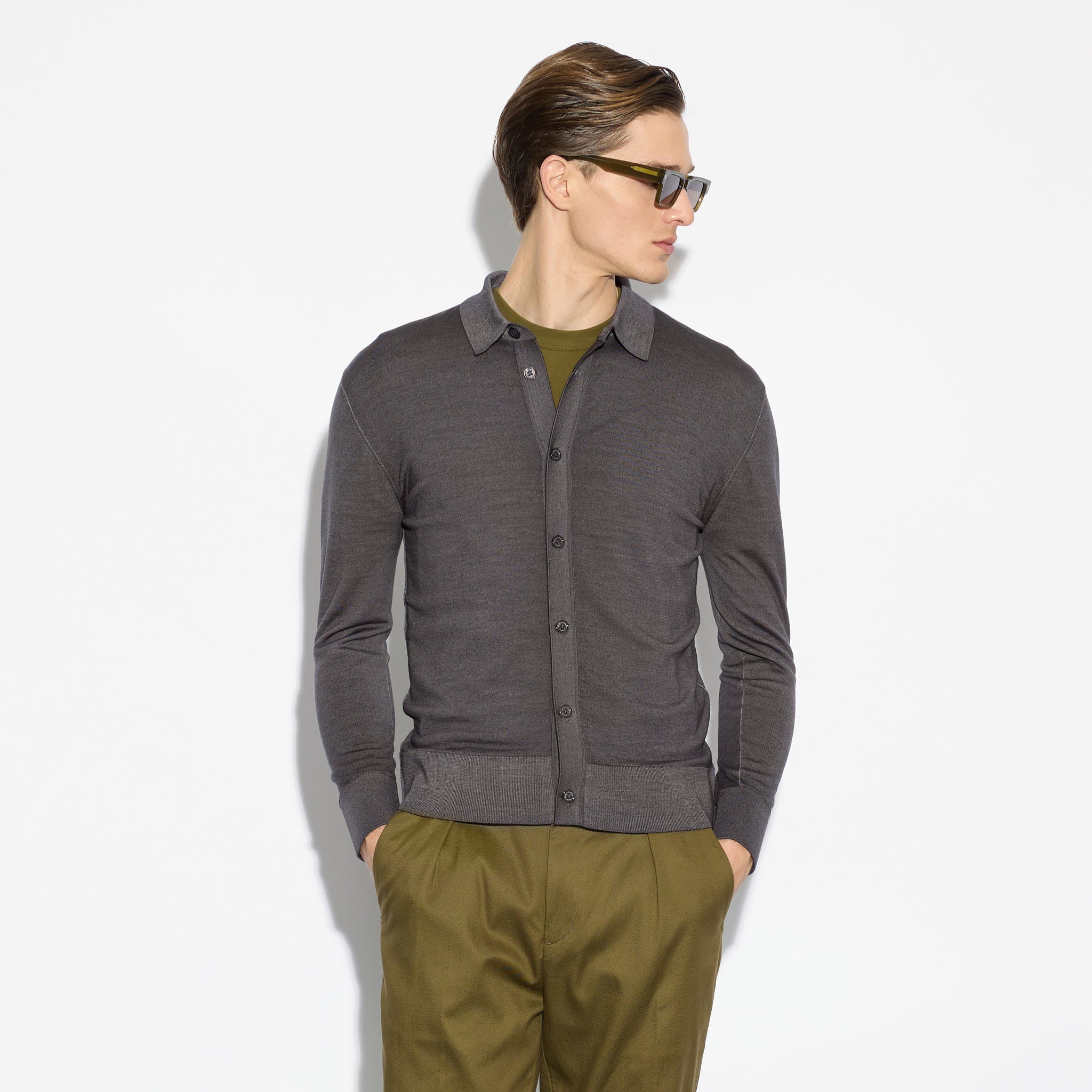 Camicia in Maglia Fumo Di Londra Camicia Maglia Paolo Pecora