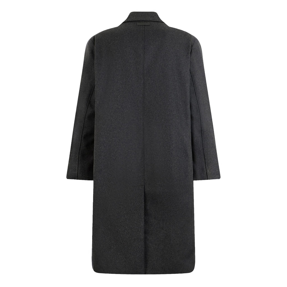Cappotto Tessuto Grigio Scuro Melange Cappotto Tessuto Paolo Pecora
