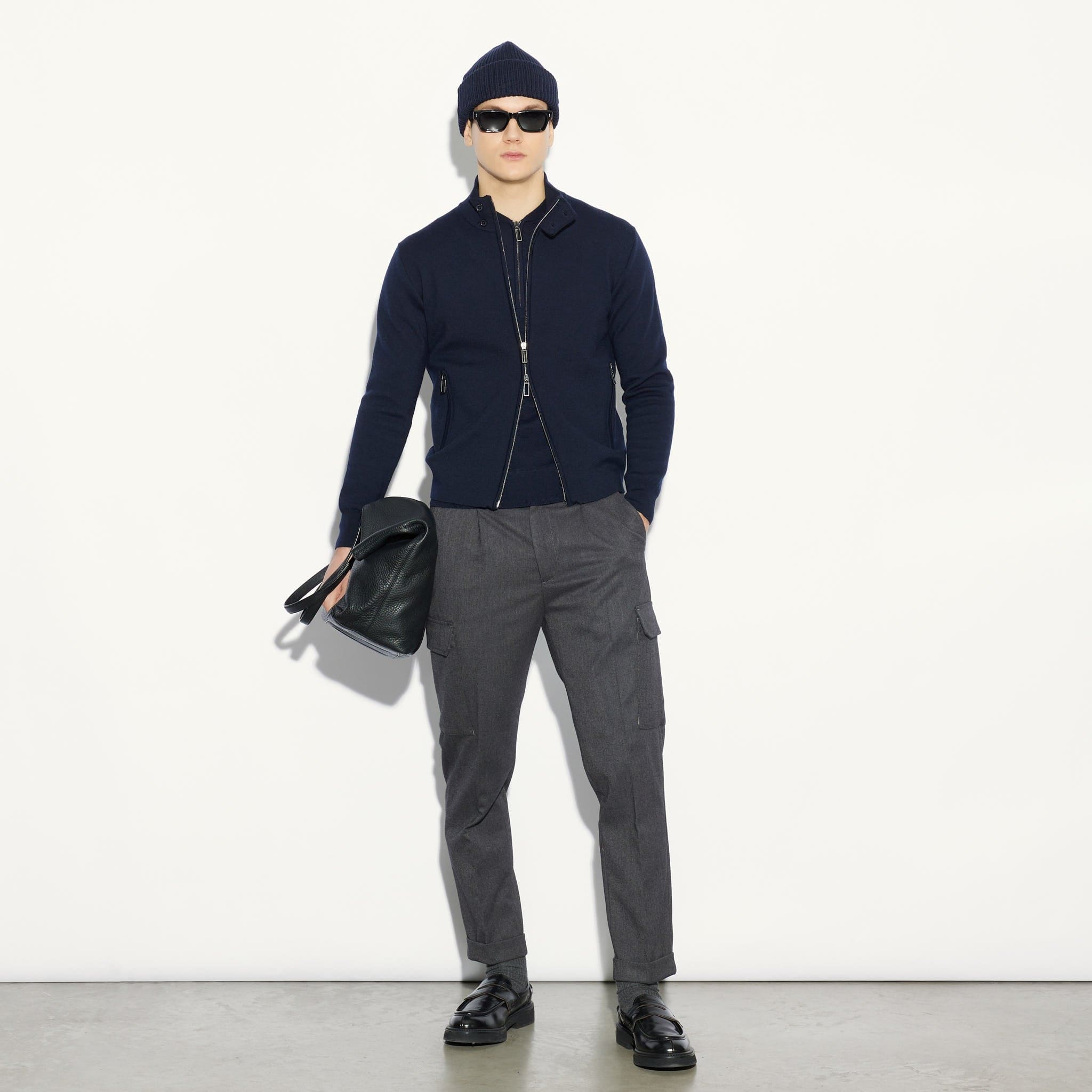 Giubbotto in Maglia Blu Giubbotto Maglia Paolo Pecora