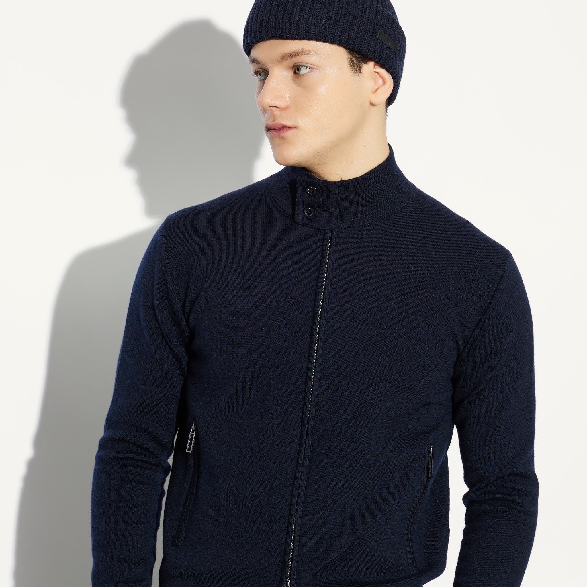 Giubbotto in Maglia Blu Giubbotto Maglia Paolo Pecora