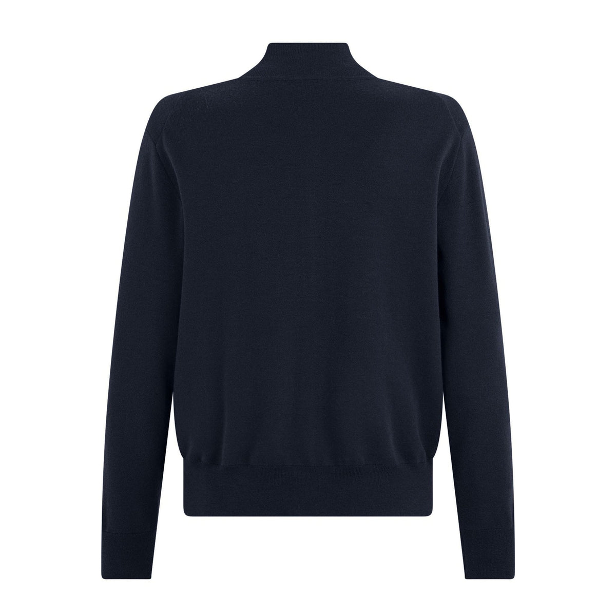 Giubbotto Maglia Loose Fit Double in Lana e Cotone Blu Giubbotto Maglia Paolo Pecora