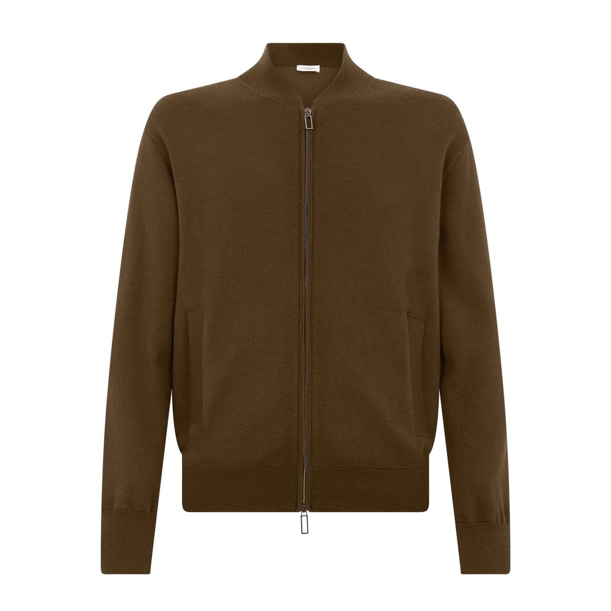 Giubbotto Maglia Loose Fit Double in Lana e Cotone Wenghe Giubbotto Maglia Paolo Pecora