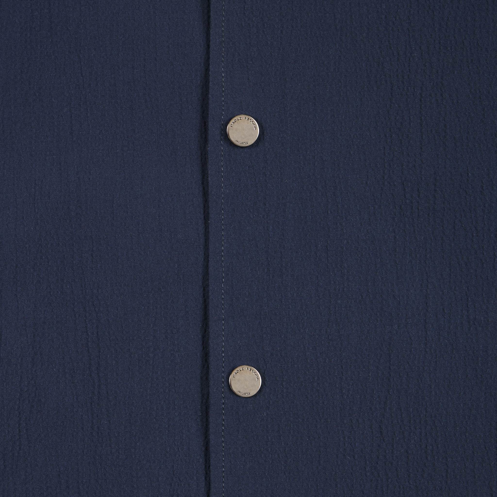 Giubbotto in Cotone Blu Giubbotto Tessuto Paolo Pecora