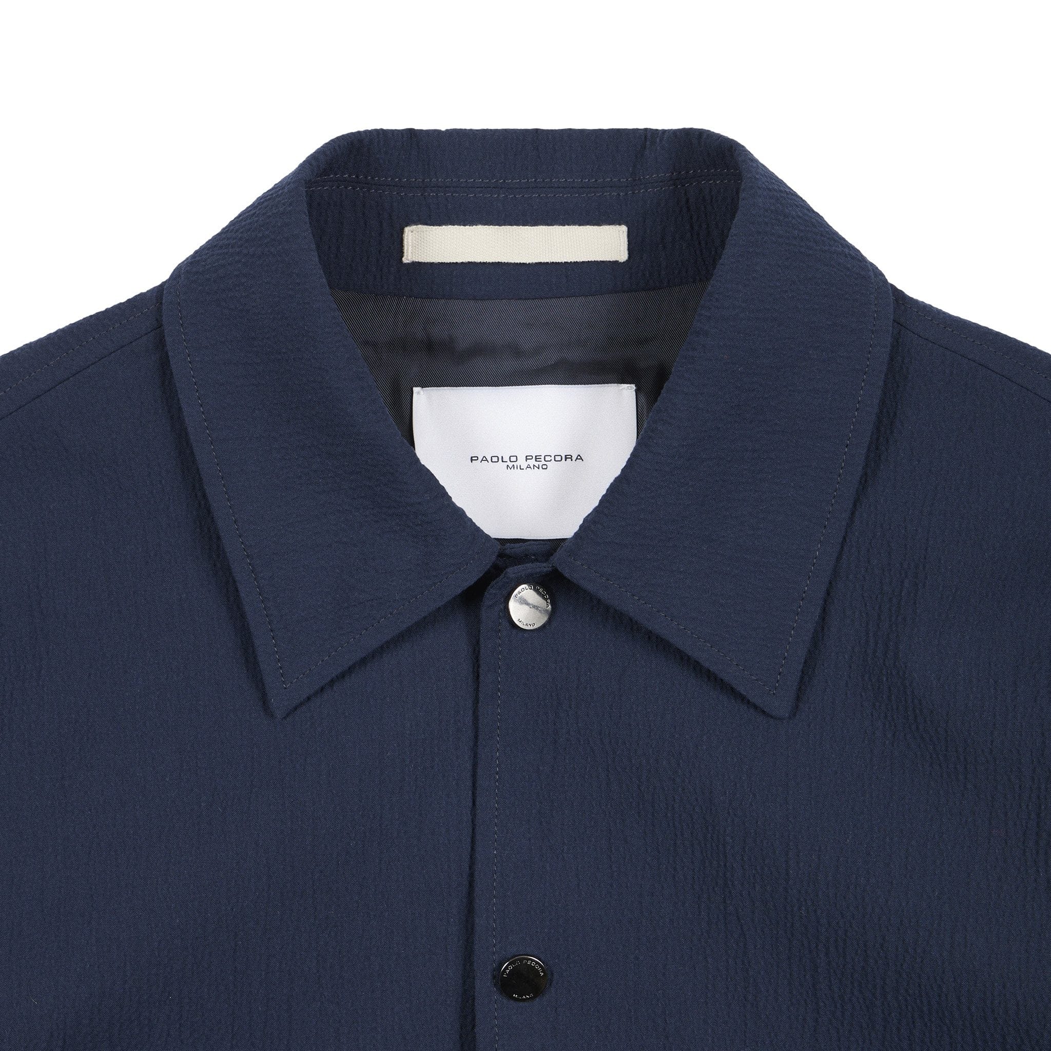 Giubbotto in Cotone Blu Giubbotto Tessuto Paolo Pecora