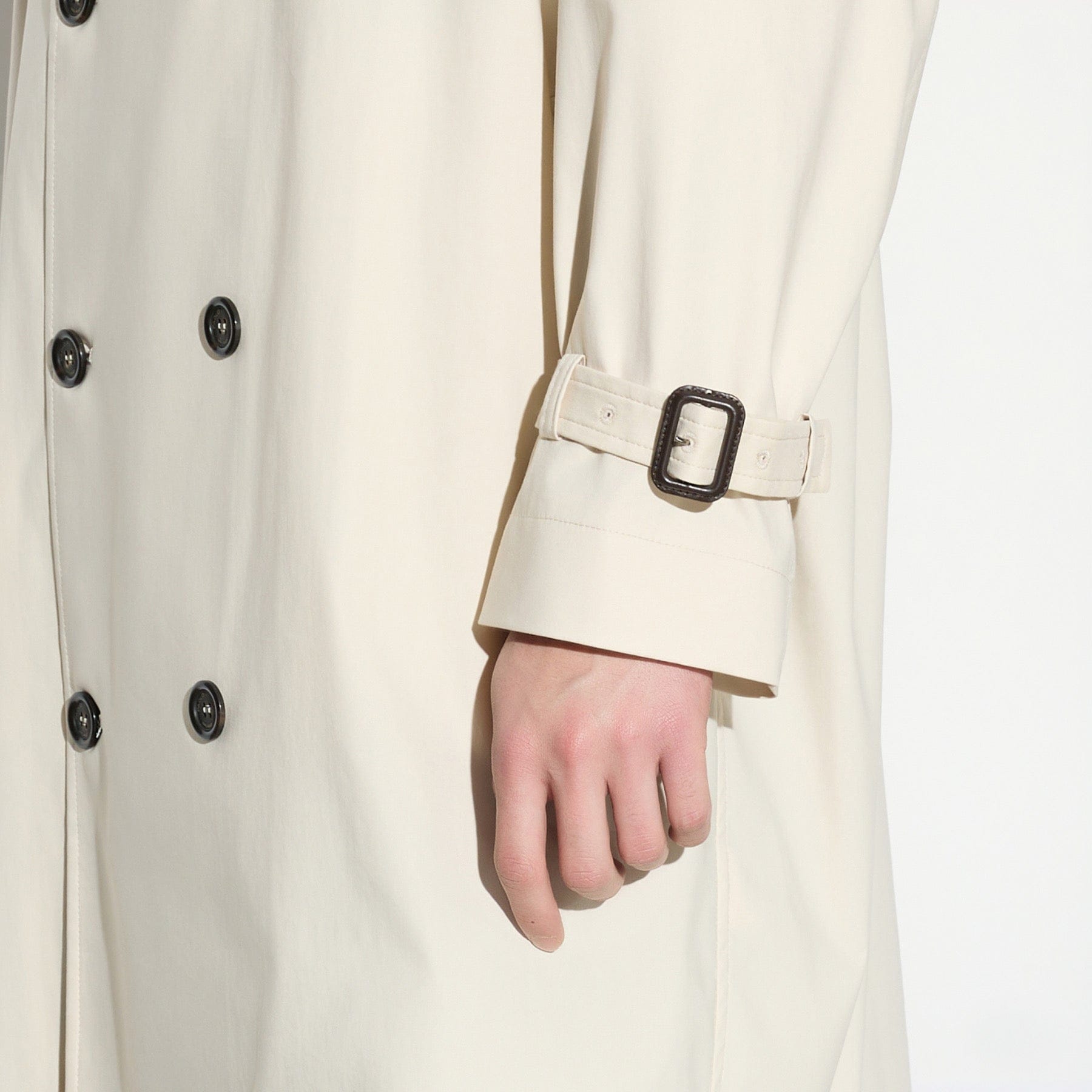 Impermeabile Doppiopetto in Tessuto Tecnico Ghiaccio Impermeabile L / Ghiaccio Paolo Pecora