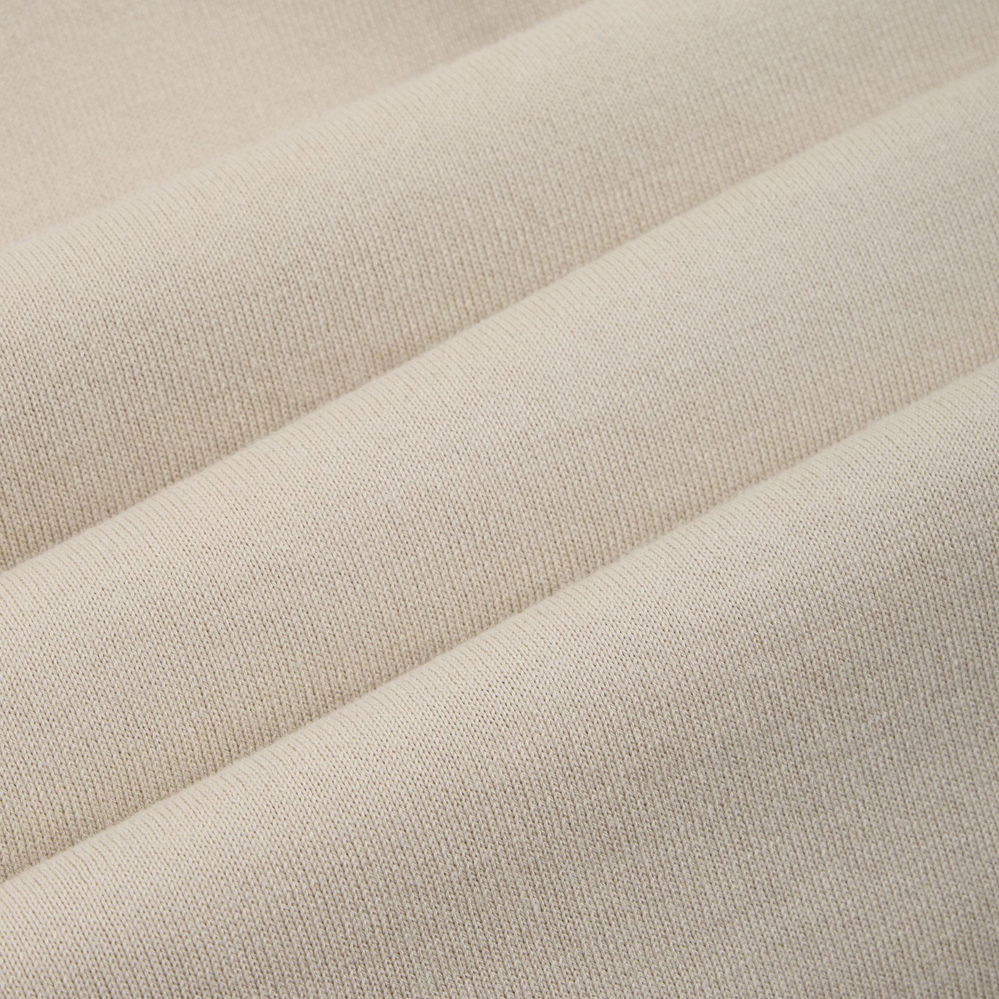 Maglia a Polo Loose Fit con Collo Aperto in Cotone Beige Maglia A Polo Paolo Pecora