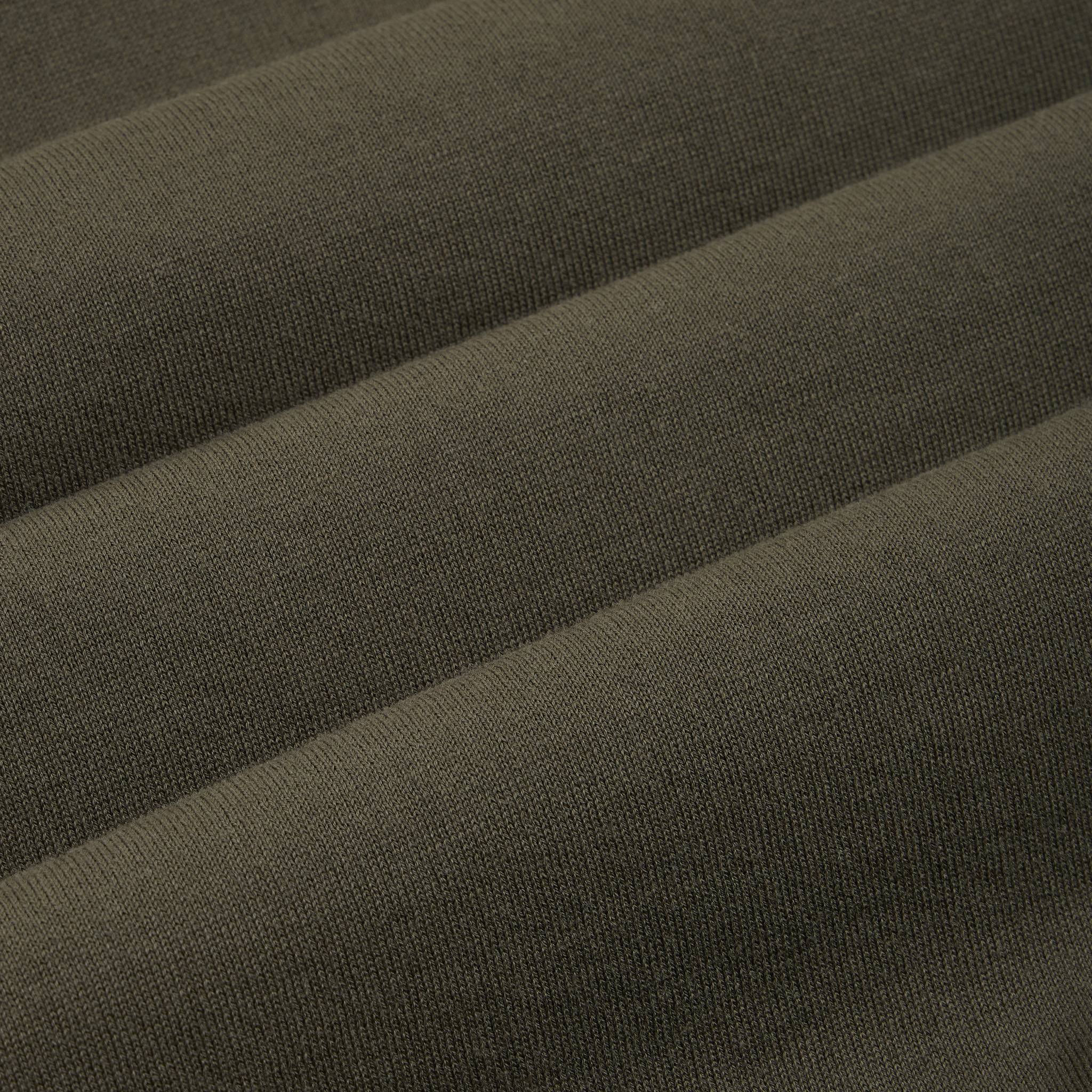 Maglia a Polo Loose Fit con Collo Aperto in Cotone Verde Scuro Maglia A Polo Paolo Pecora