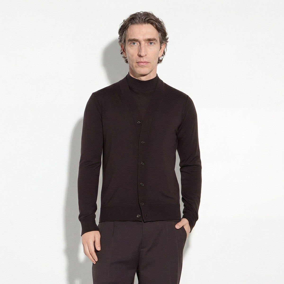Maglia Cardigan Marrone Maglia Cardigan Paolo Pecora