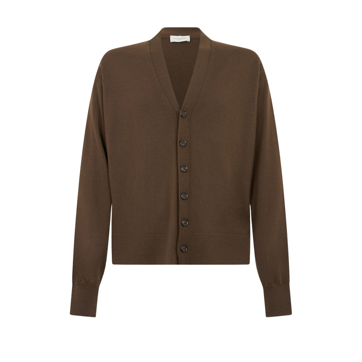 Maglia Cardigan Over Fit in Lana Merino Extrafine Wenghe Maglia Cardigan Paolo Pecora