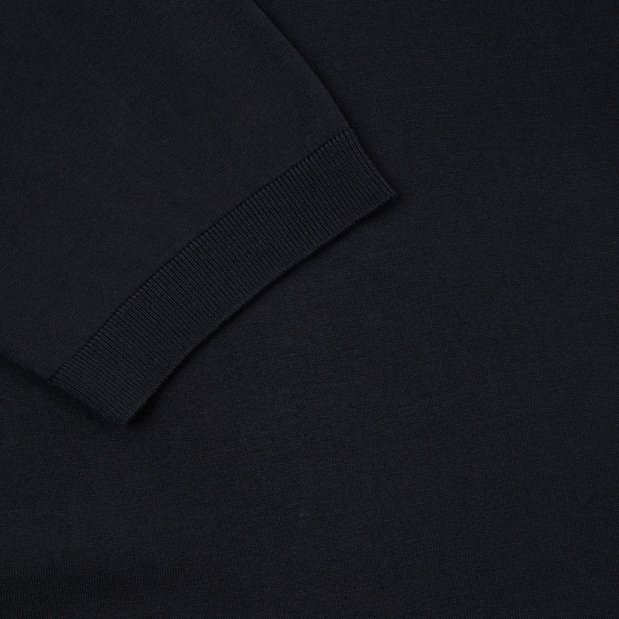 Maglia Girocollo a Maniche Corte in Seta Cotone Nero Maglia Girocollo Paolo Pecora