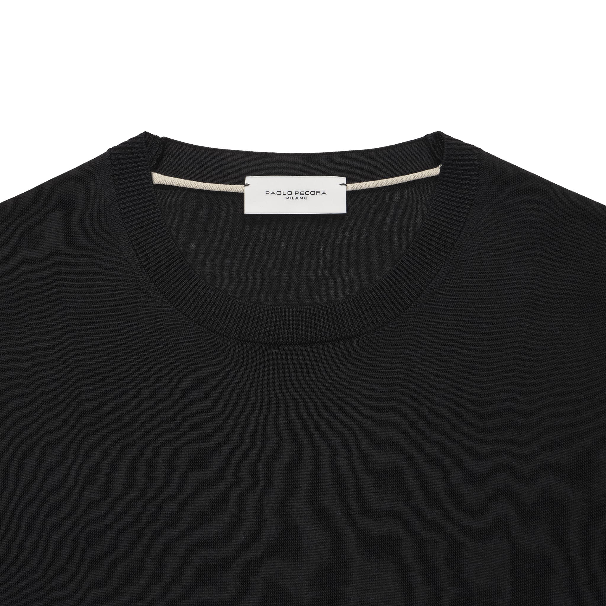 Maglia Girocollo Nero Maglia Girocollo Paolo Pecora