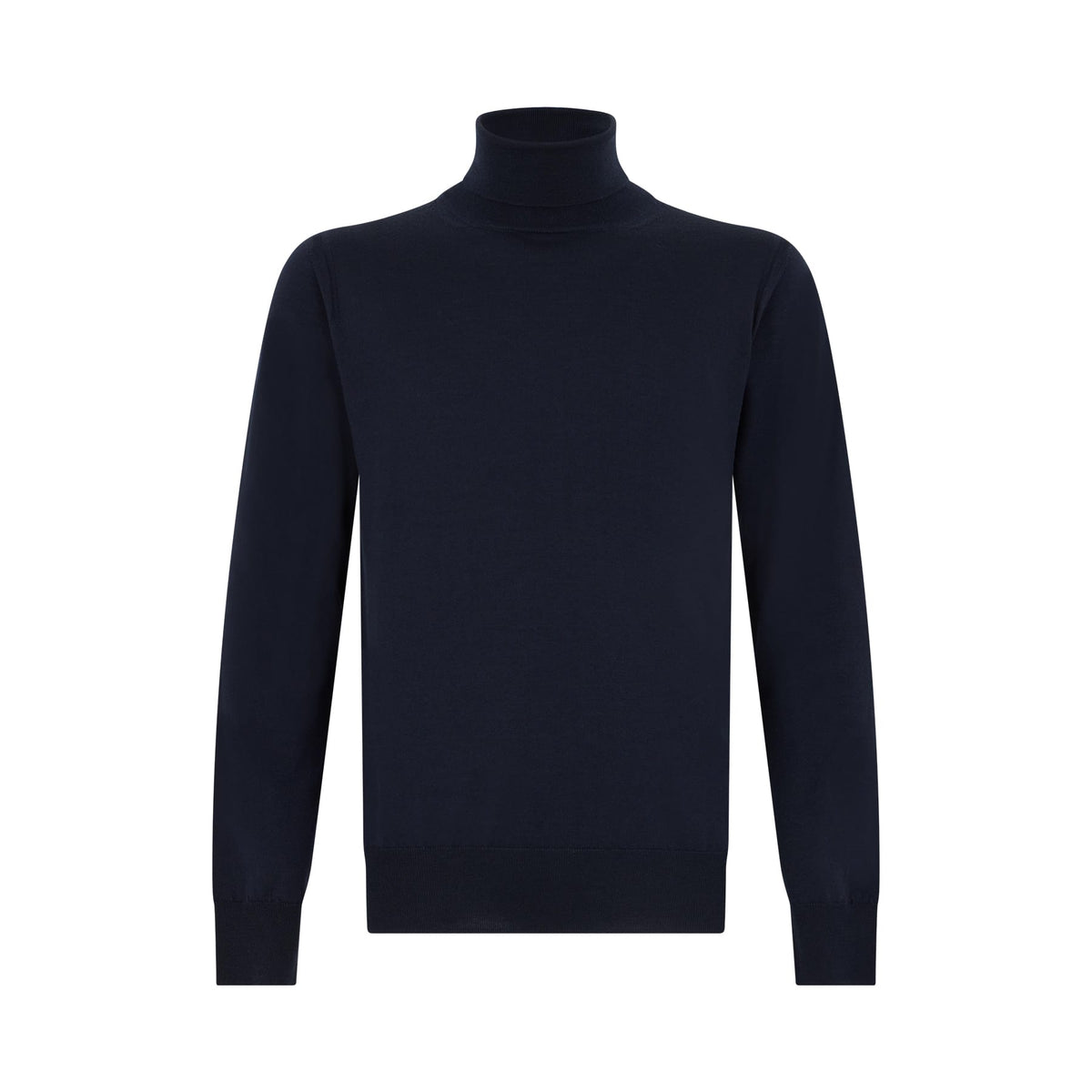 Maglia Lupetto in Lana Merino Extrafine Blu Maglia Lupetto Paolo Pecora