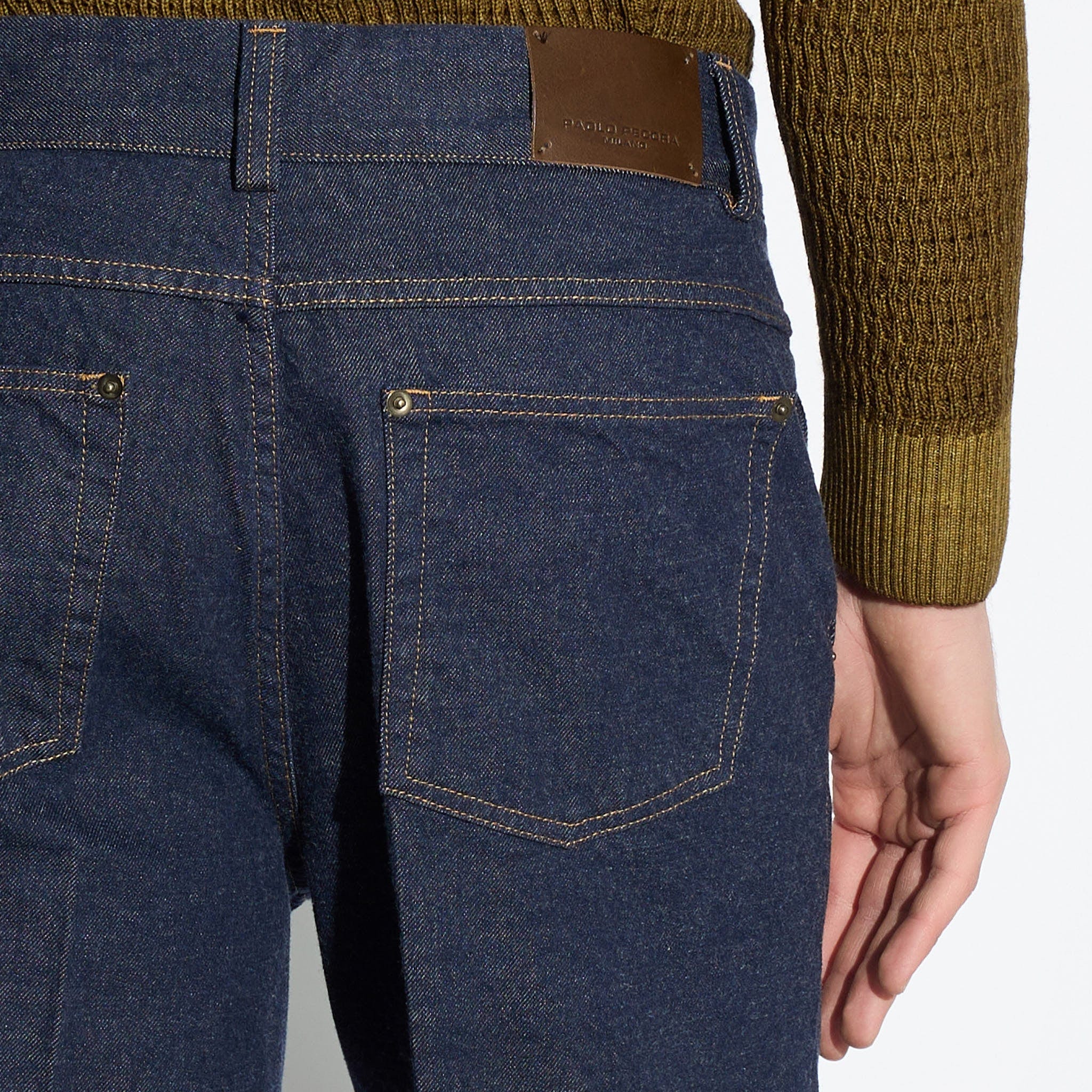 Pantalone Denim 5 Tasche Indaco Pantalone 5 Tasche Paolo Pecora