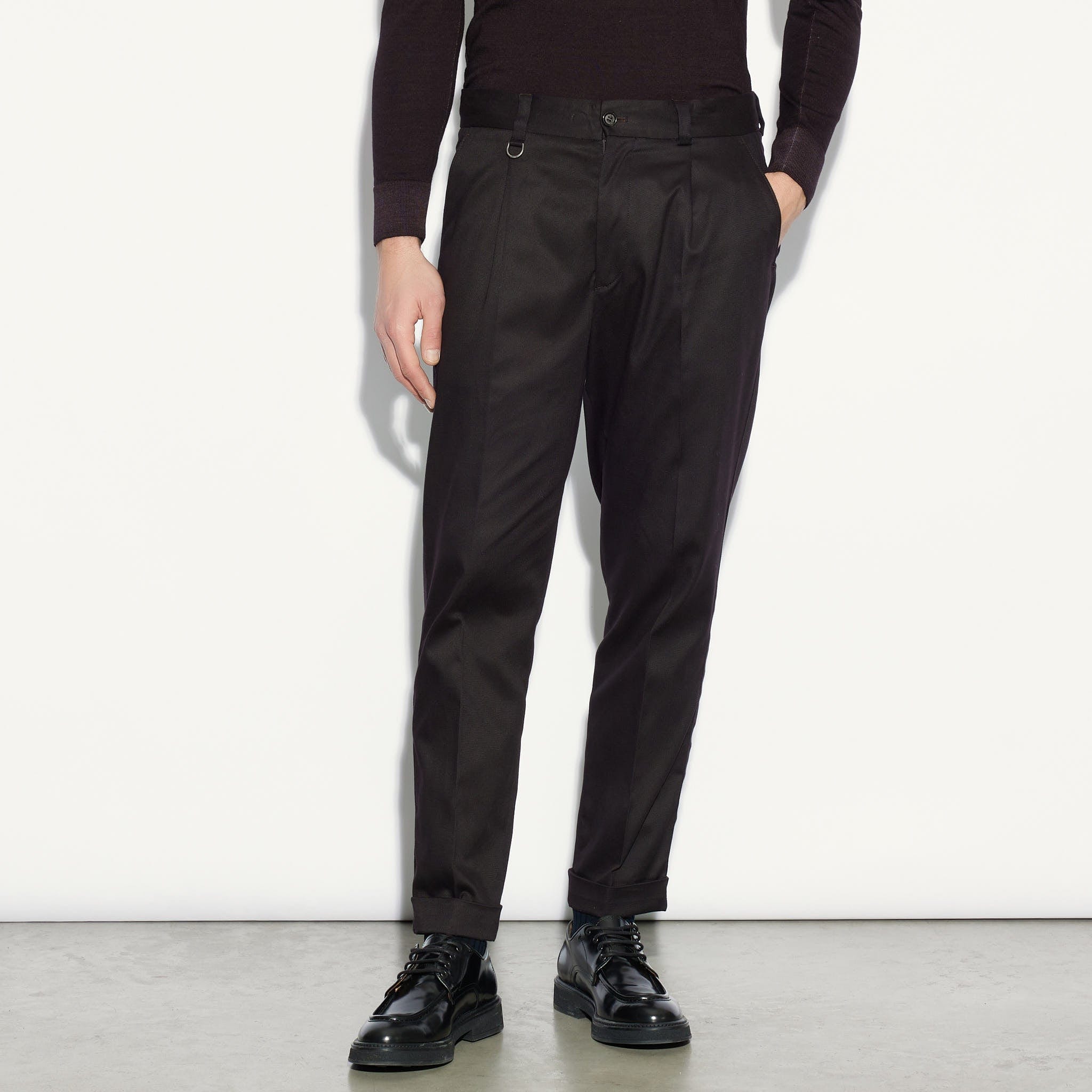 Chino Sartoriale Marrone Pantalone Tessuto Paolo Pecora