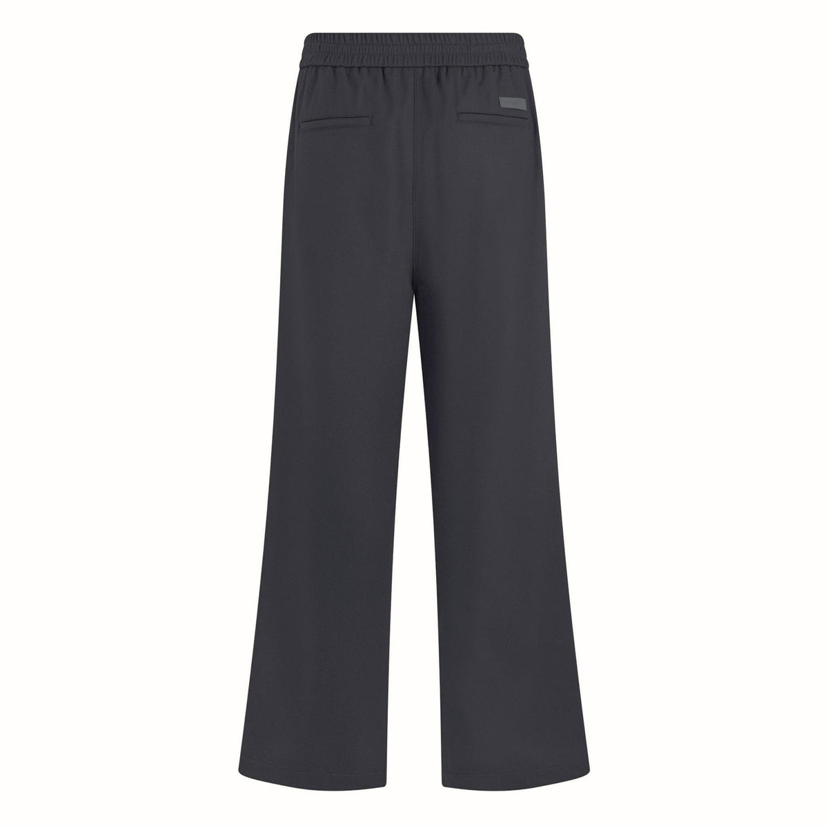 Pantalone Chino con Coulisse Over Fit in Lana e Cashmere Antracite Pantalone Tessuto Paolo Pecora