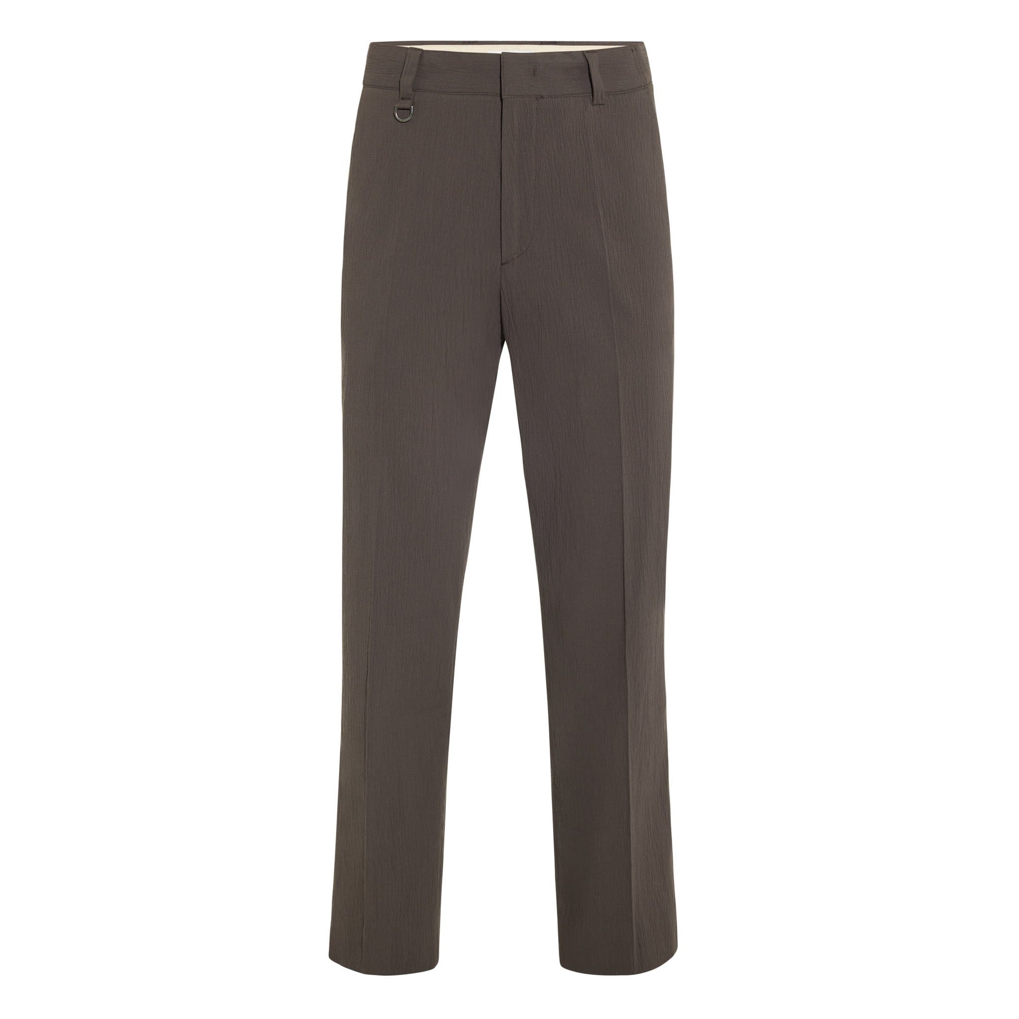 Pantalone Chino in Cotone Marrone Scuro Pantalone Tessuto Paolo Pecora