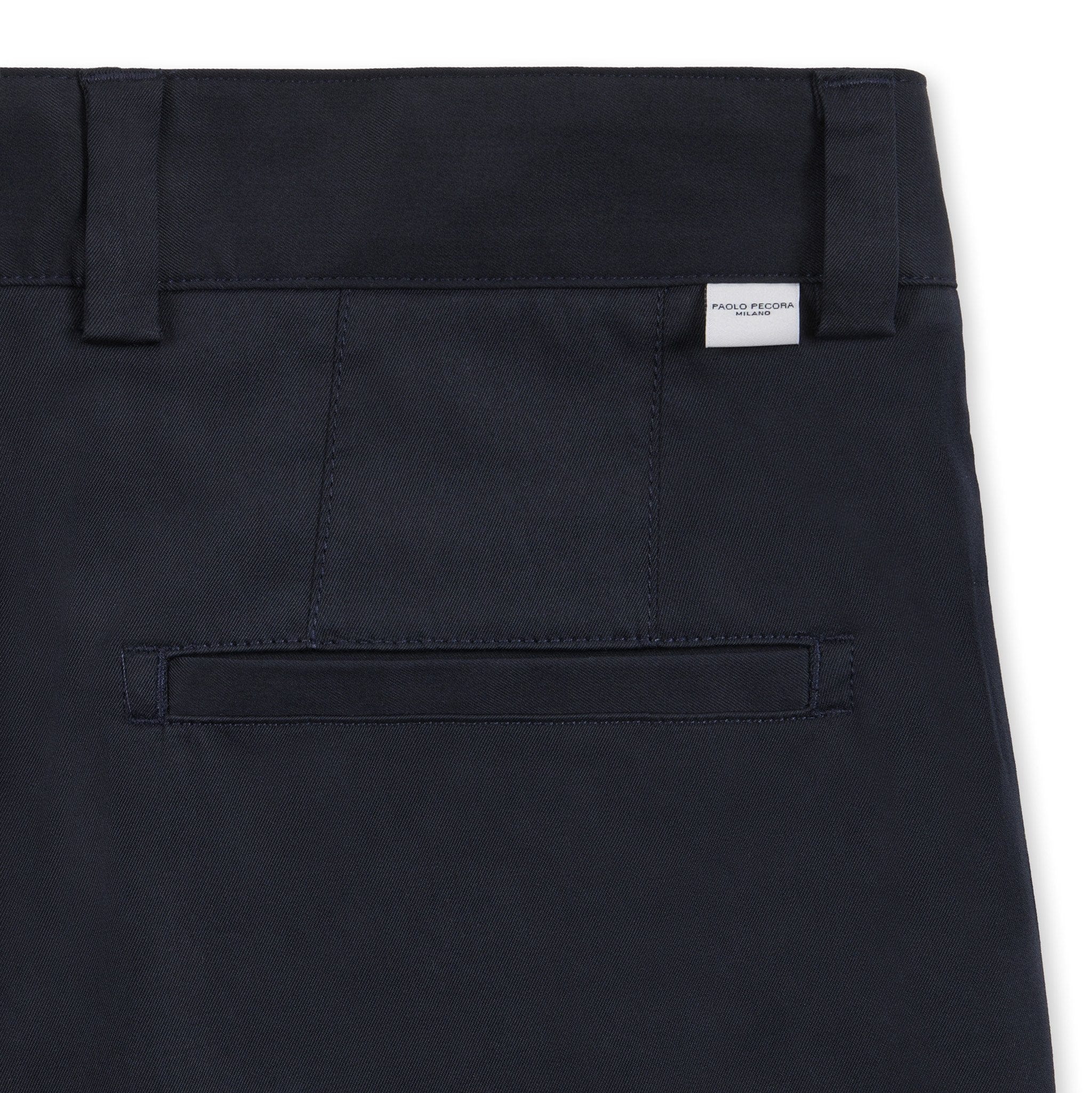Pantalone Chino Loose Fit in Cotone e Lyocell Blu Pantalone Tessuto Paolo Pecora