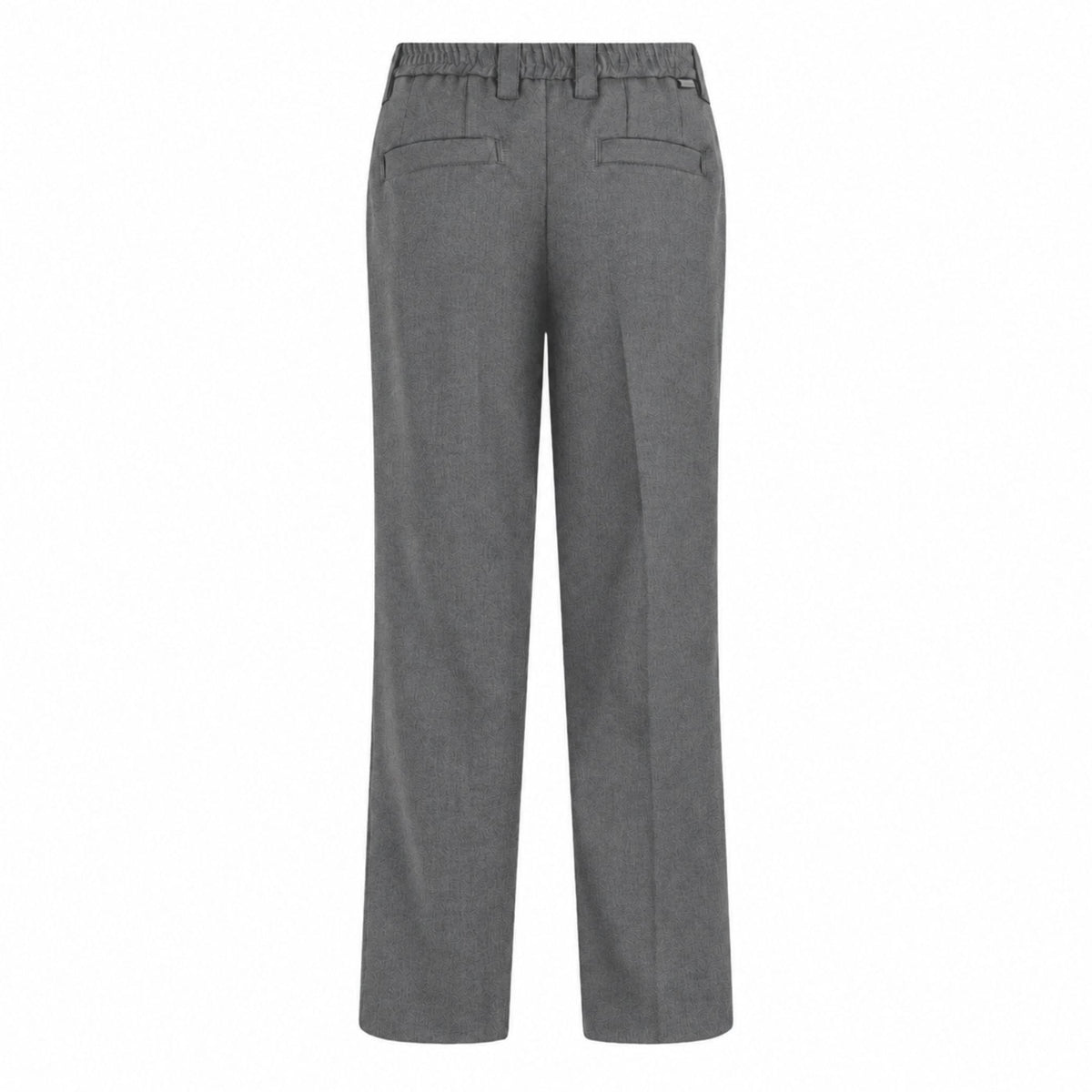 Pantalone Chino Loose Fit in Tecnolana Grigio Melange Pantalone Tessuto Paolo Pecora