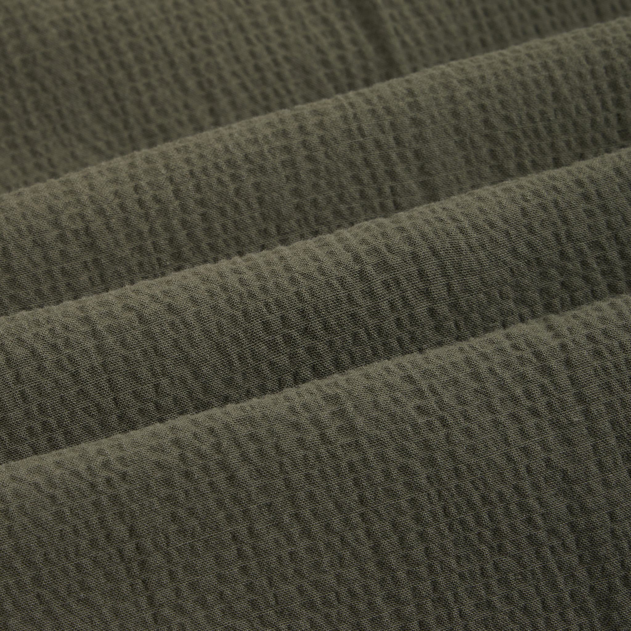 Pantalone Chino Relaxed Fit in Cotone con Risvolto Verde Militare Pantalone Tessuto Paolo Pecora