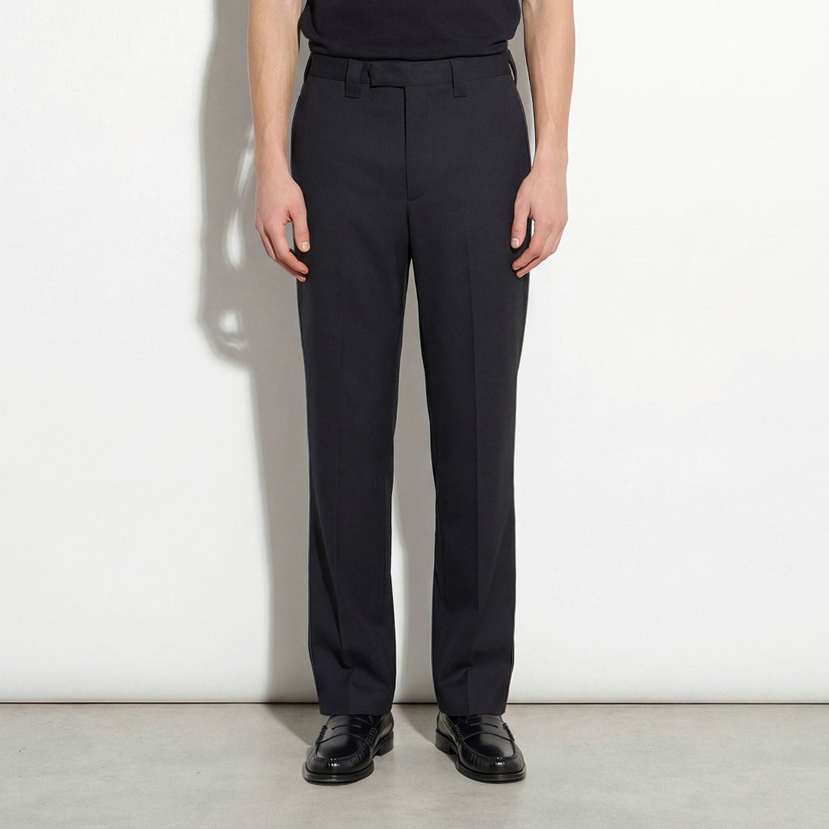 Pantalone Tessuto Nero Pantalone Tessuto Paolo Pecora