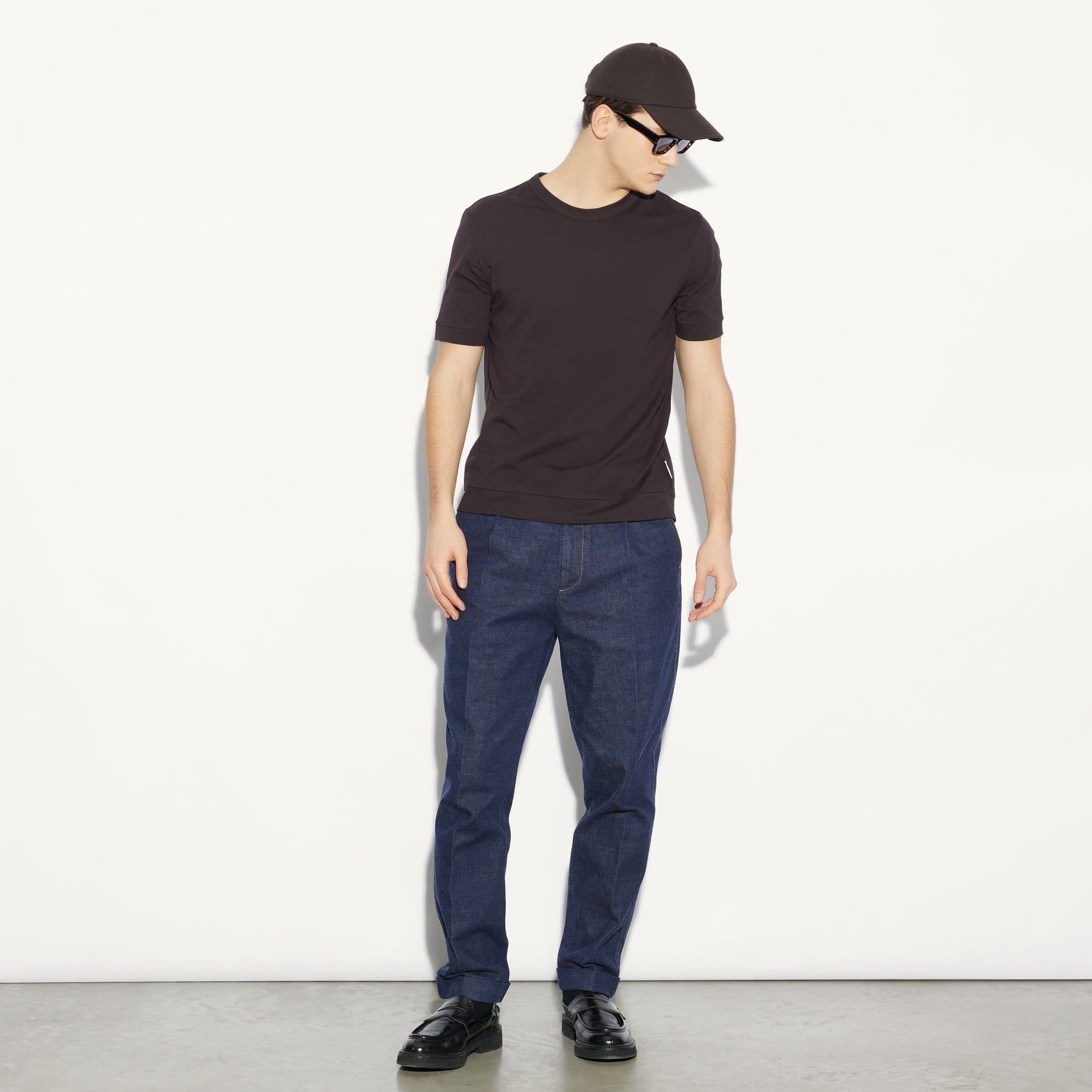 T-Shirt in Cotone Marrone T-Shirt Jersey Paolo Pecora