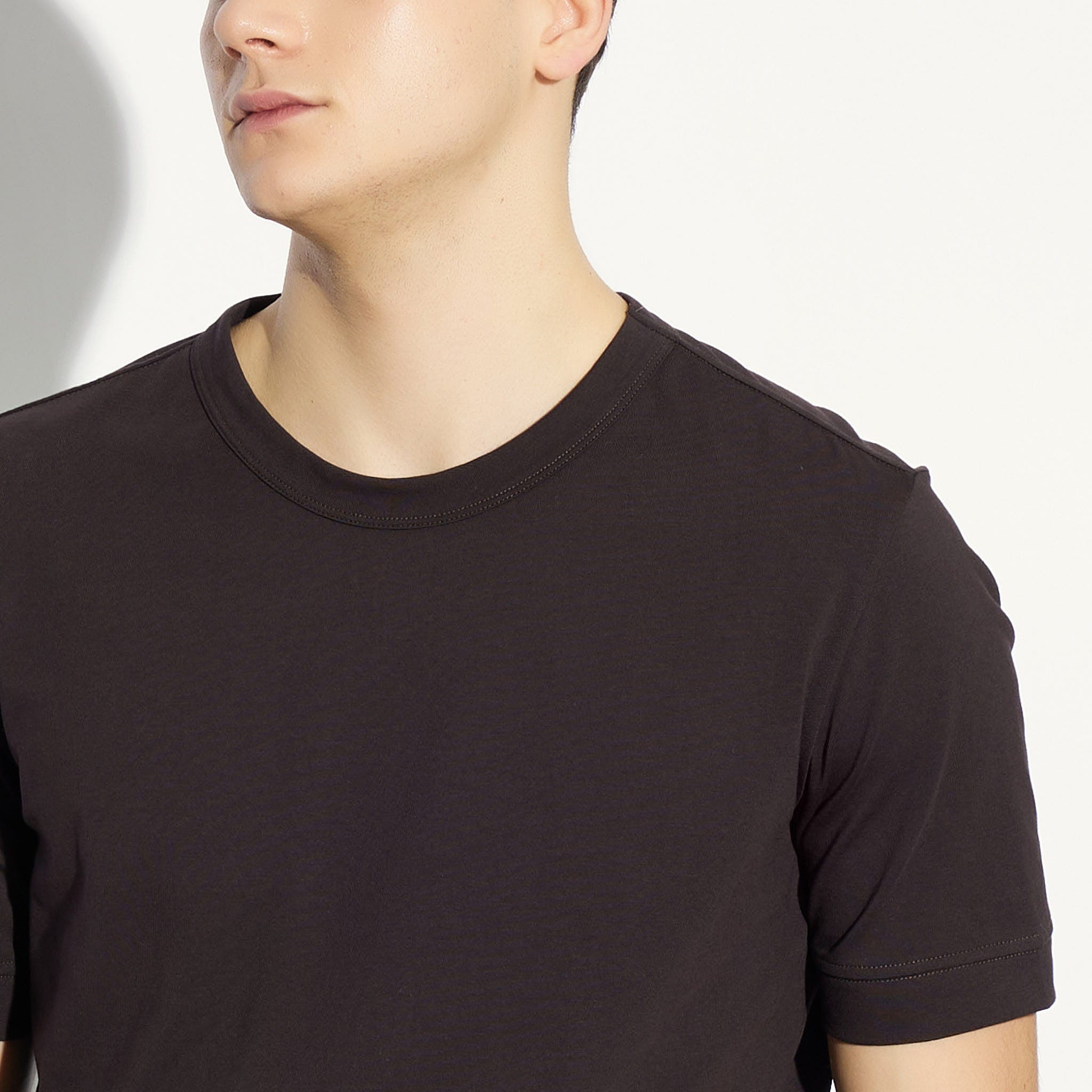 T-Shirt in Cotone Marrone T-Shirt Jersey Paolo Pecora