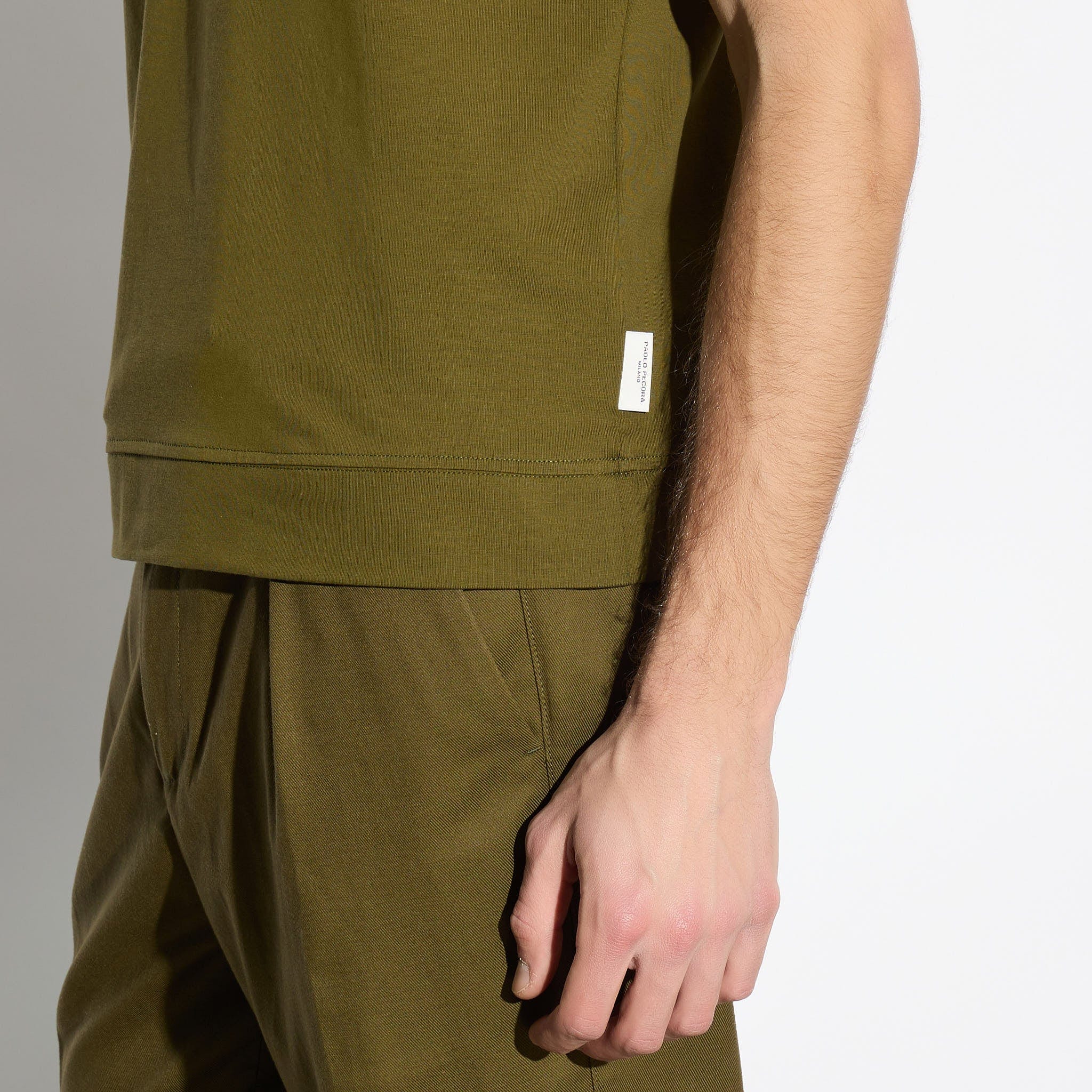 T-Shirt in Cotone Verde Marcio T-Shirt Jersey Paolo Pecora