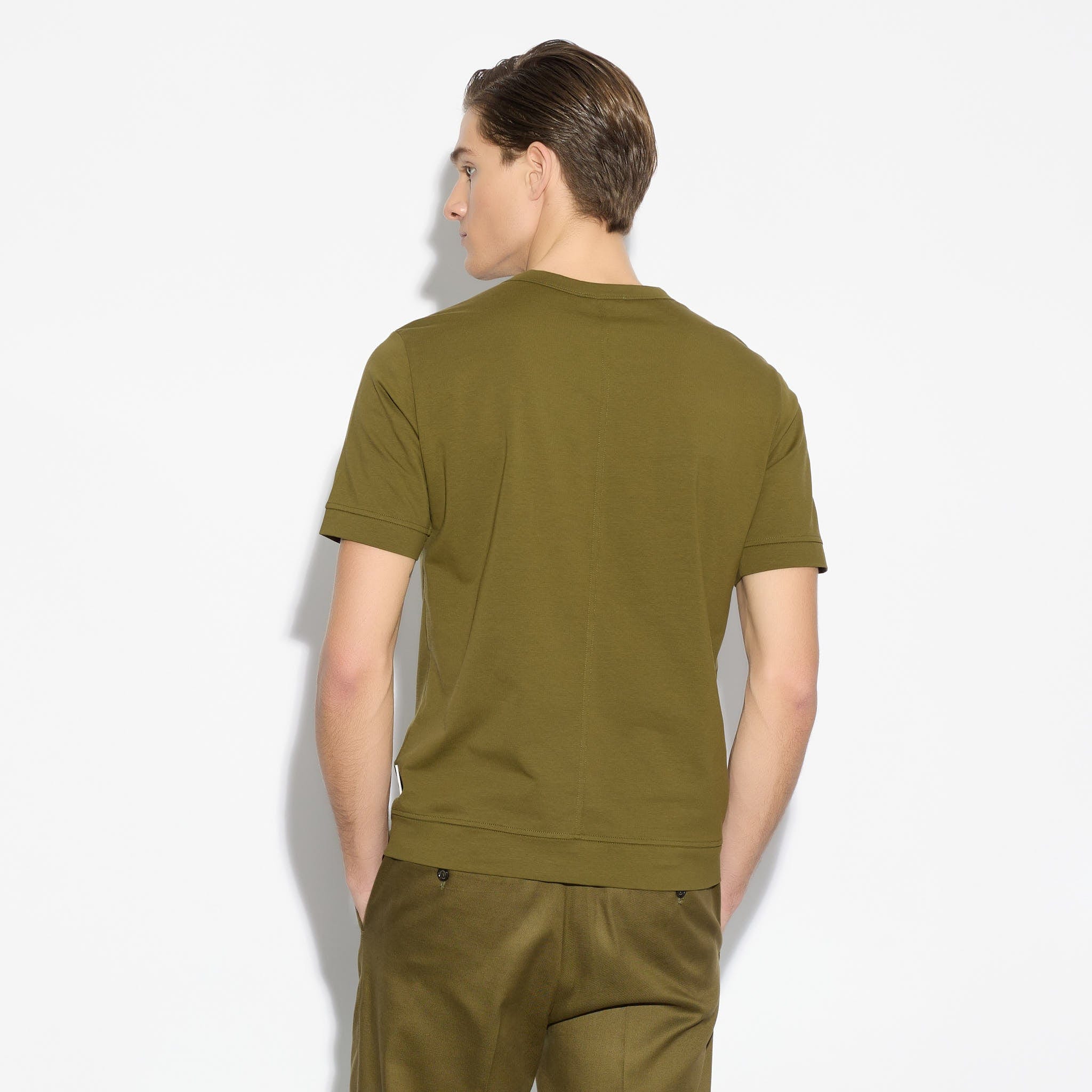 T-Shirt in Cotone Verde Marcio T-Shirt Jersey Paolo Pecora