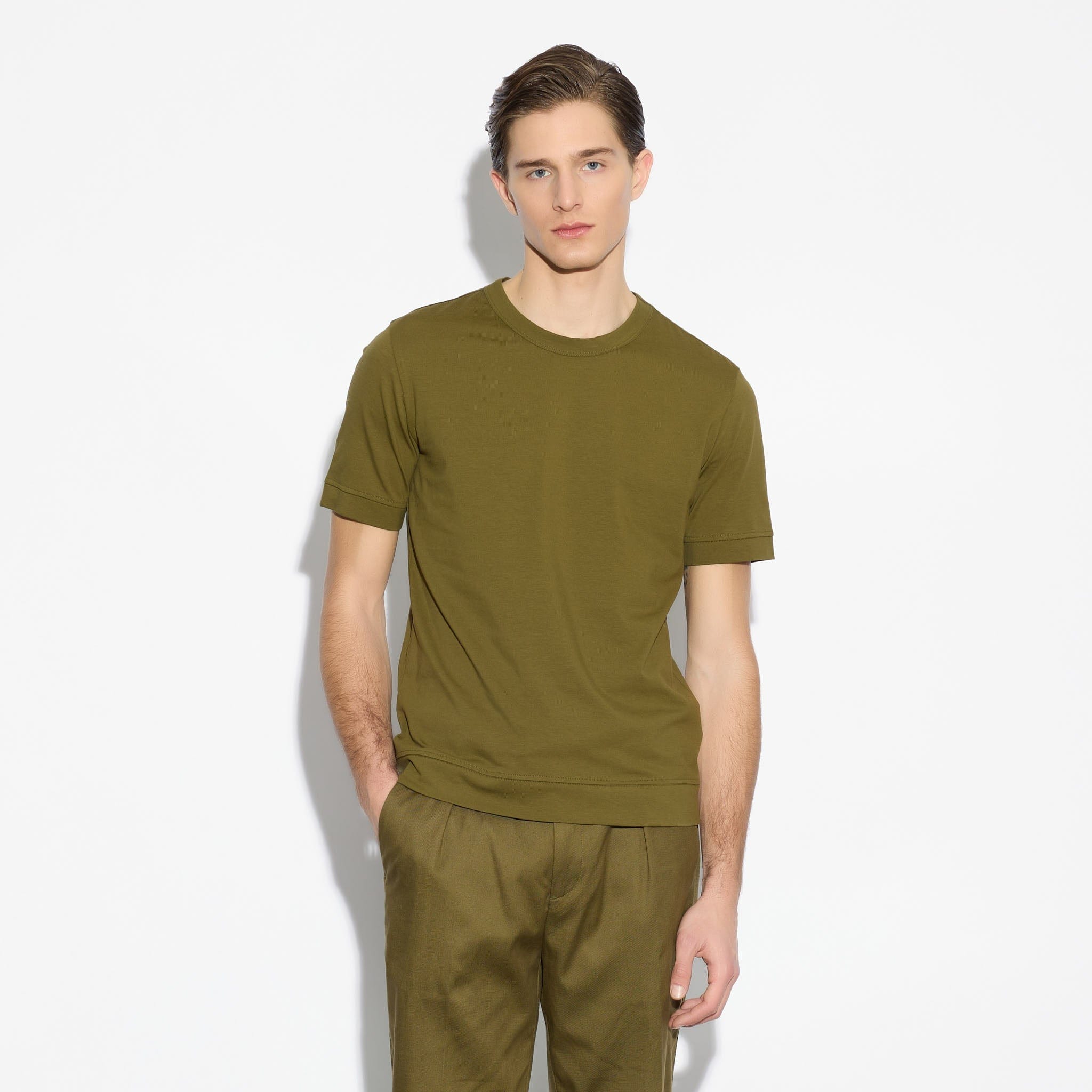 T-Shirt in Cotone Verde Marcio T-Shirt Jersey Paolo Pecora