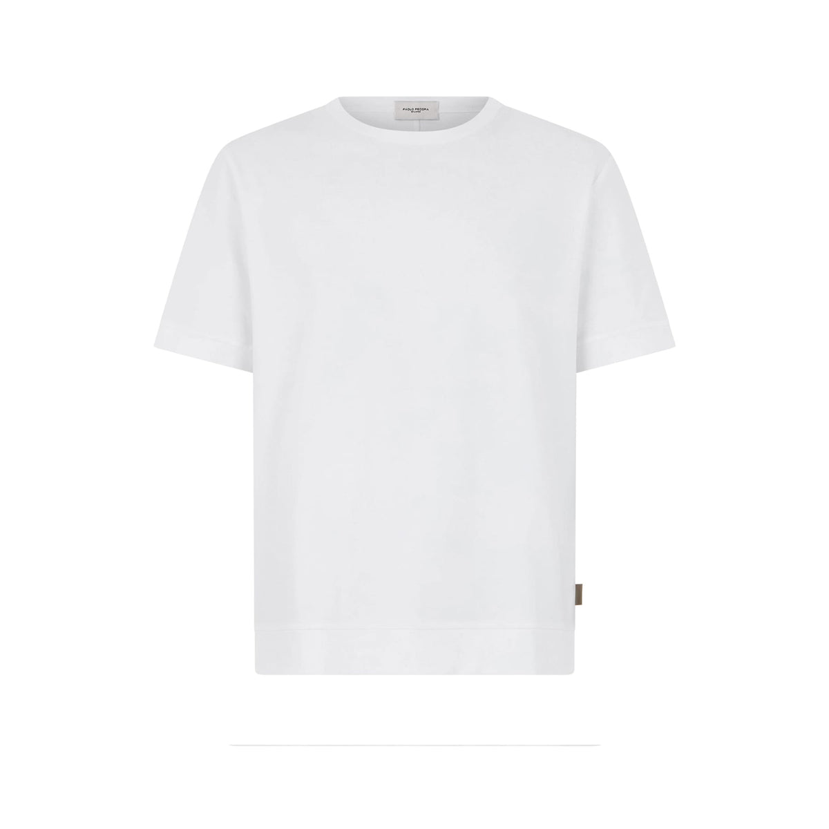 T-Shirt in Jersey di Cotone Bi-Stretch Bianco Ottico T-Shirt Jersey Paolo Pecora