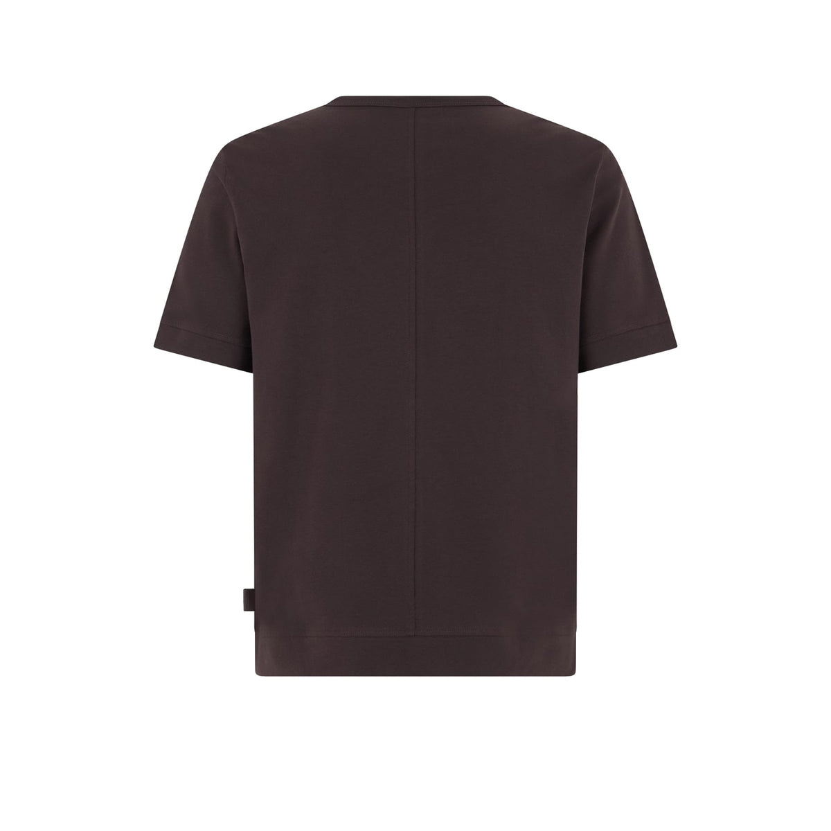 T-Shirt in Jersey di Cotone Bi-Stretch Ebano T-Shirt Jersey Paolo Pecora