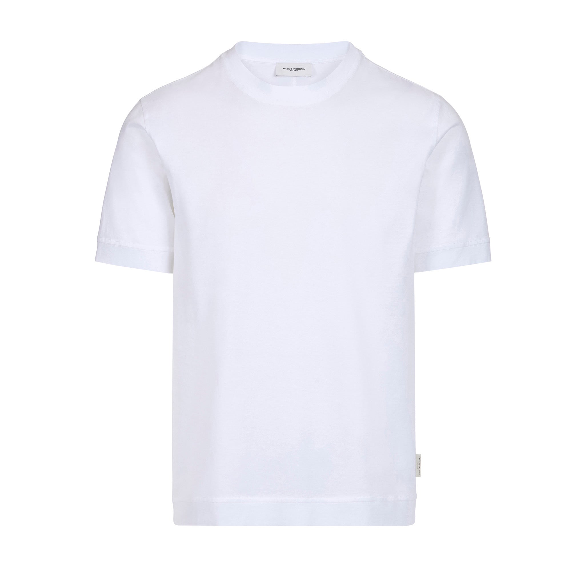 T-Shirt in Jersey di Cotone Bianco Ottico T-Shirt Jersey Paolo Pecora