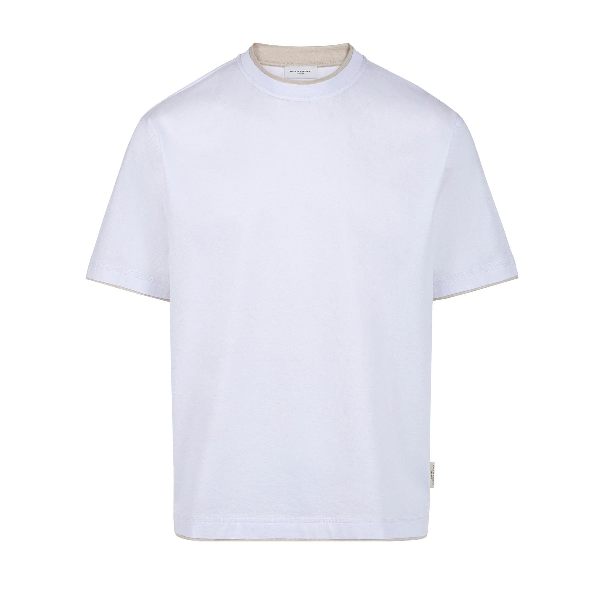 T-Shirt Jersey Unito Bianco/Beige T-Shirt Jersey Paolo Pecora