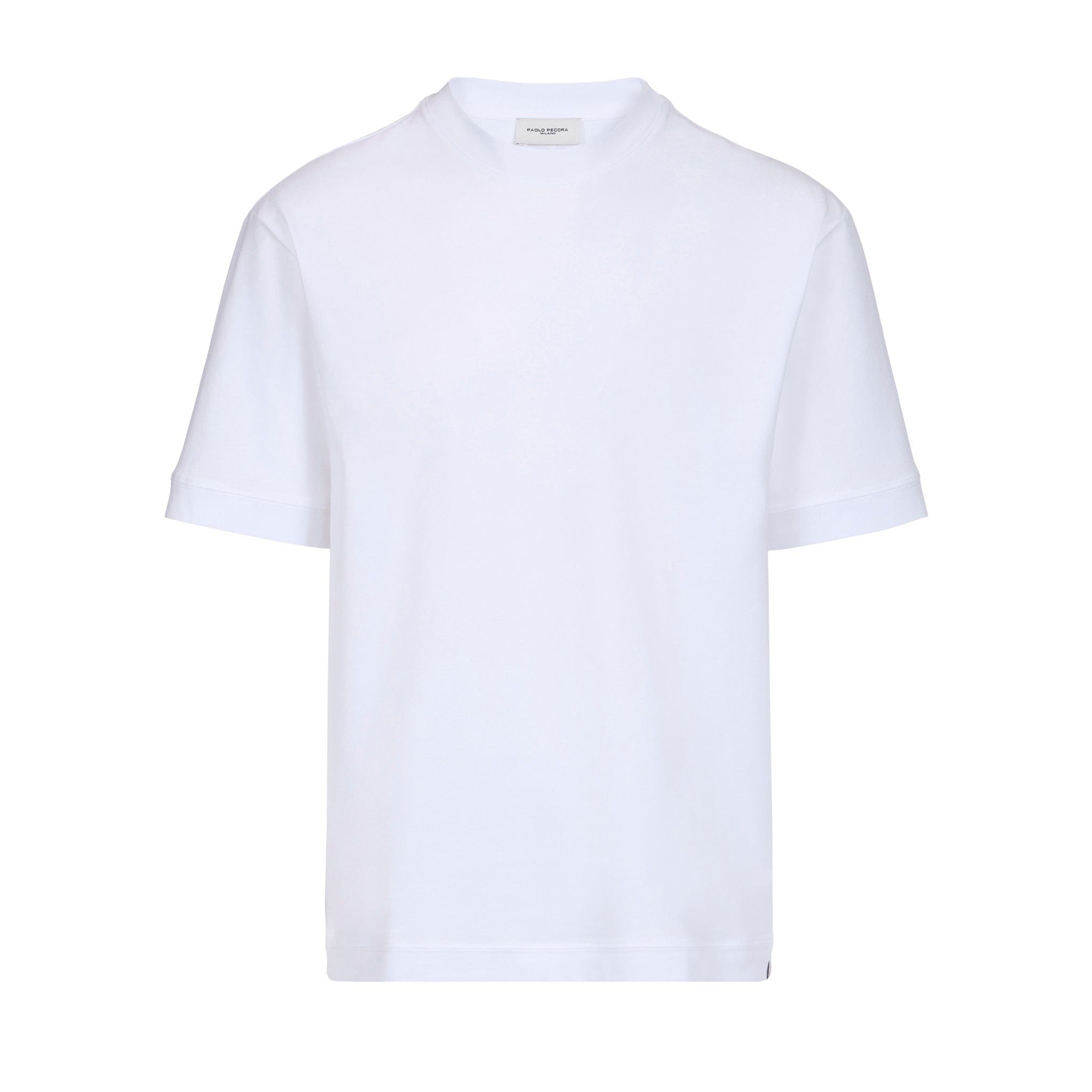 T-Shirt Loose Fit in Jersey di Cotone Bianco Ottico T-Shirt Jersey Paolo Pecora