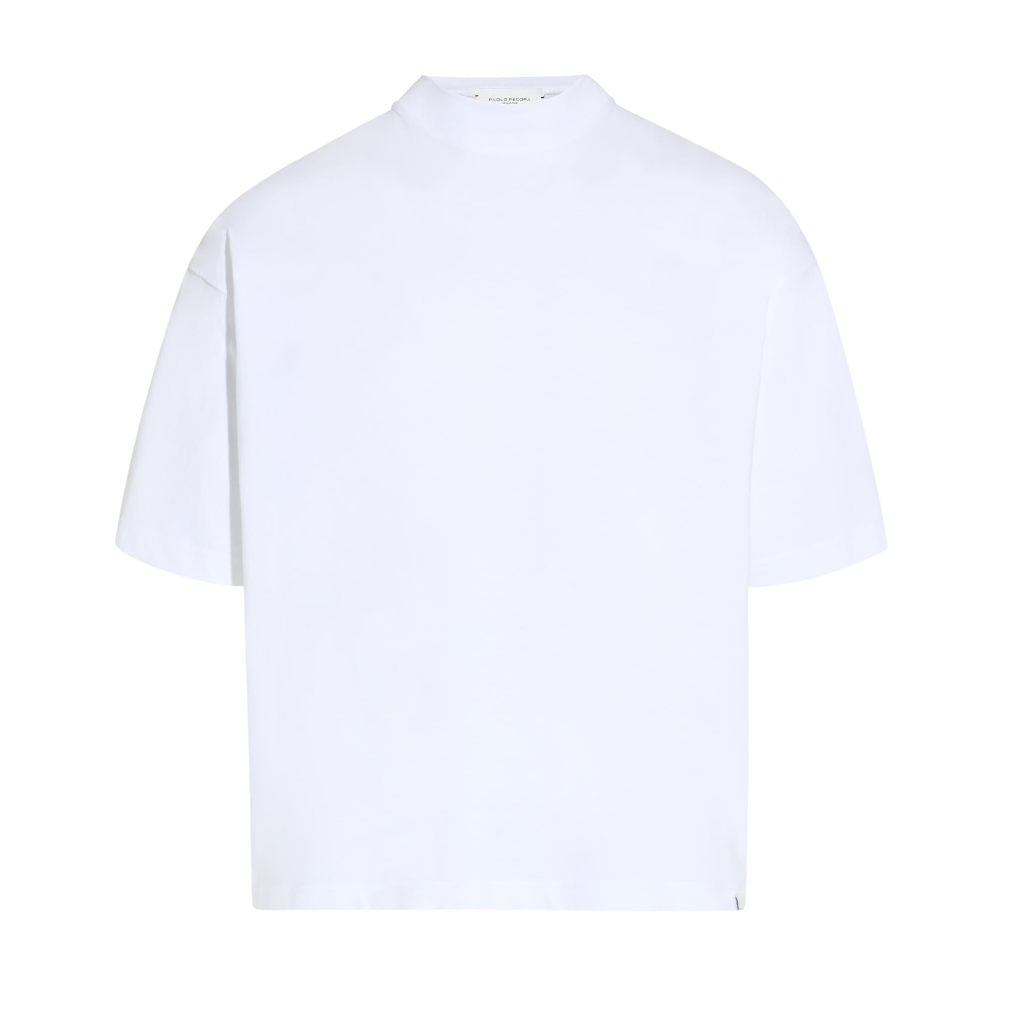 T-Shirt Over in Jersey di Cotone Bianco Ottico T-Shirt Jersey Paolo Pecora