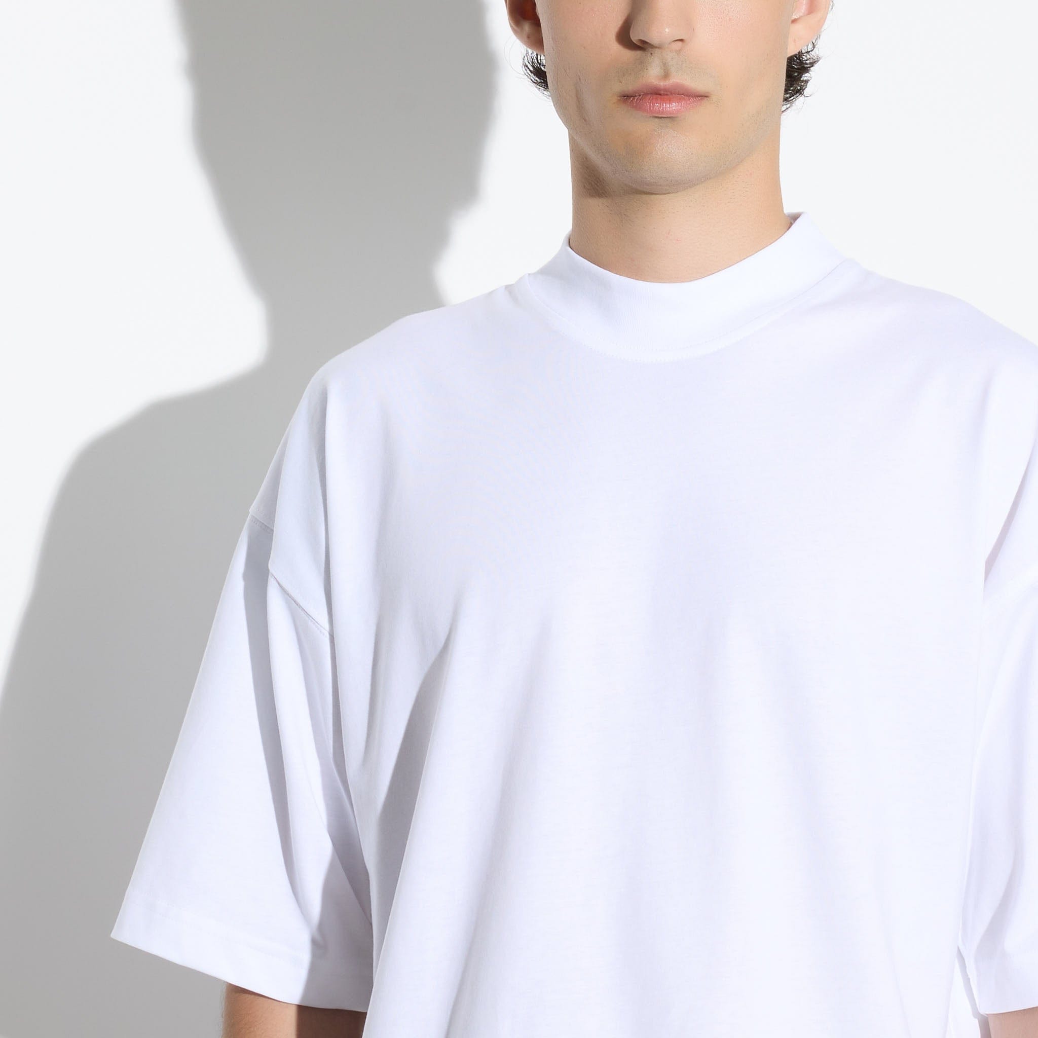 T-Shirt Over in Jersey di Cotone Bianco Ottico T-Shirt Jersey Paolo Pecora