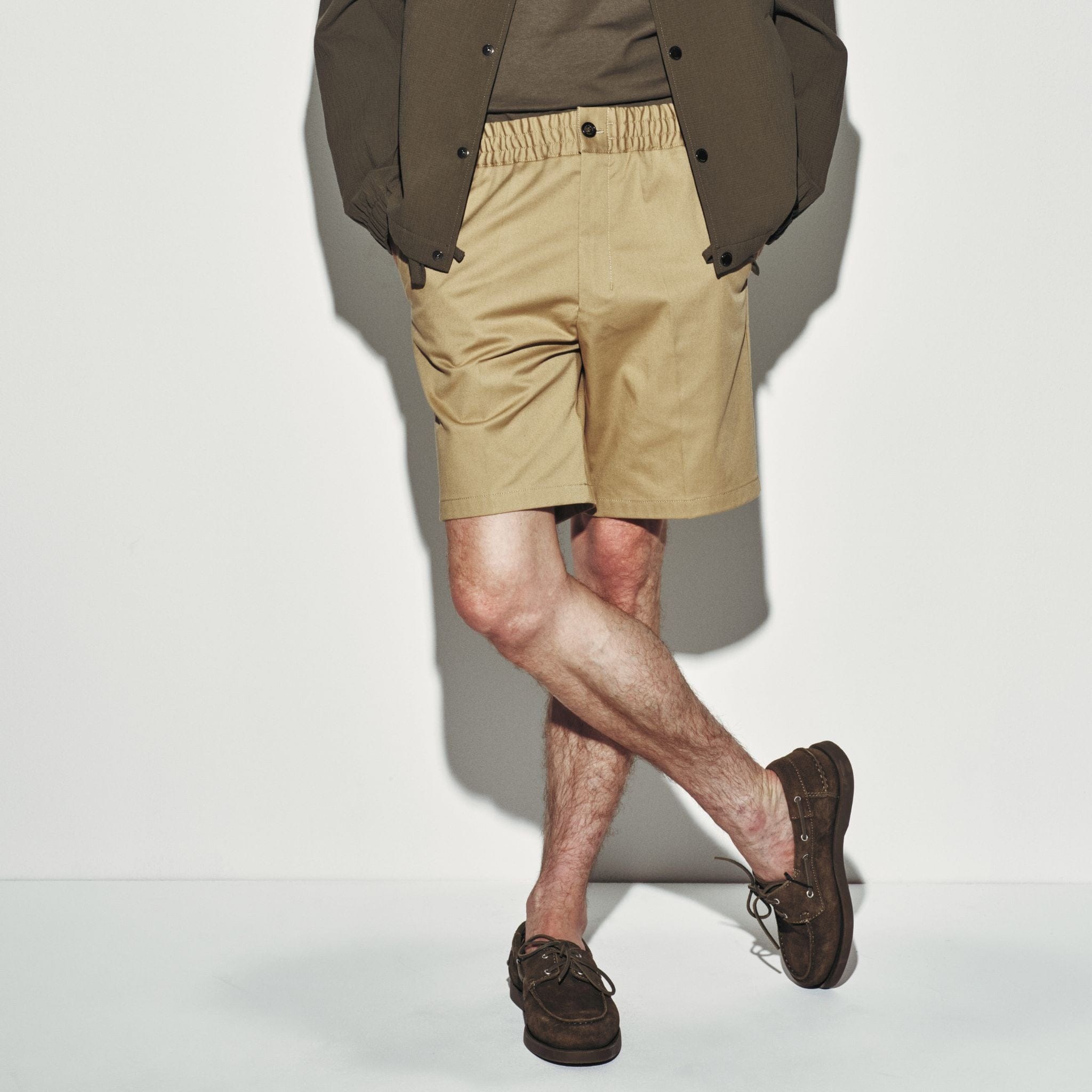 Bermuda con Cintura Elastica in Cotone Corda Bermuda Tessuto 48 / Corda Paolo Pecora