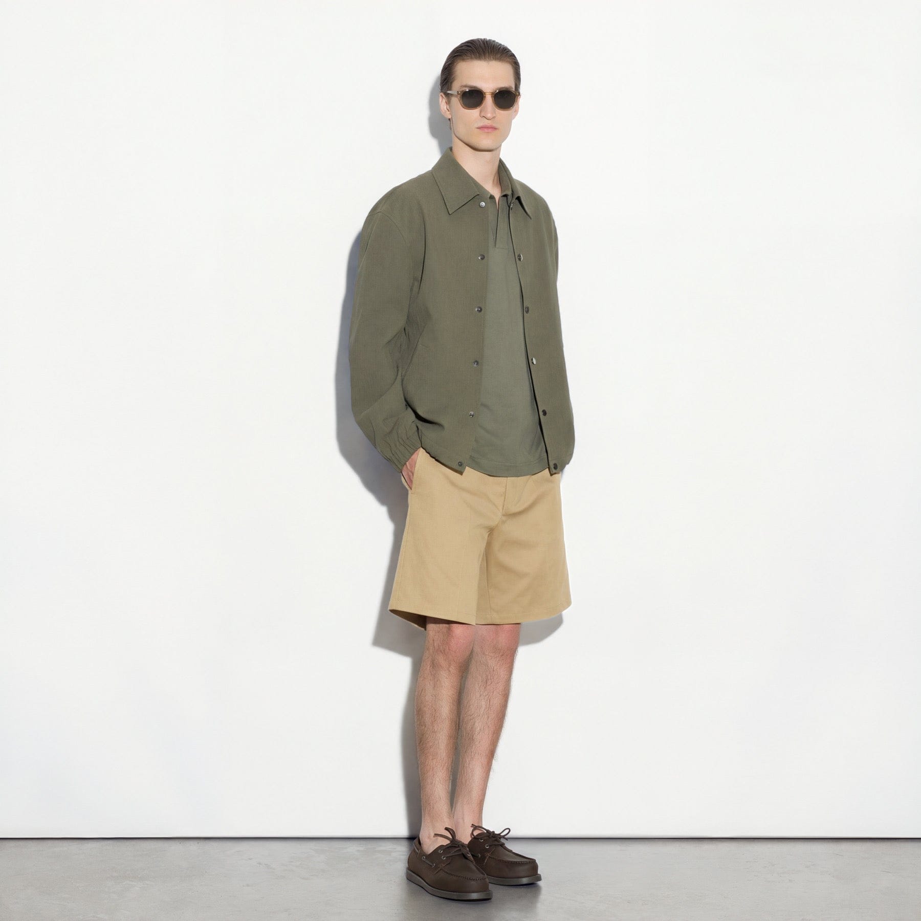 Bermuda con Cintura Elastica in Cotone Corda Bermuda Tessuto 48 / Corda Paolo Pecora