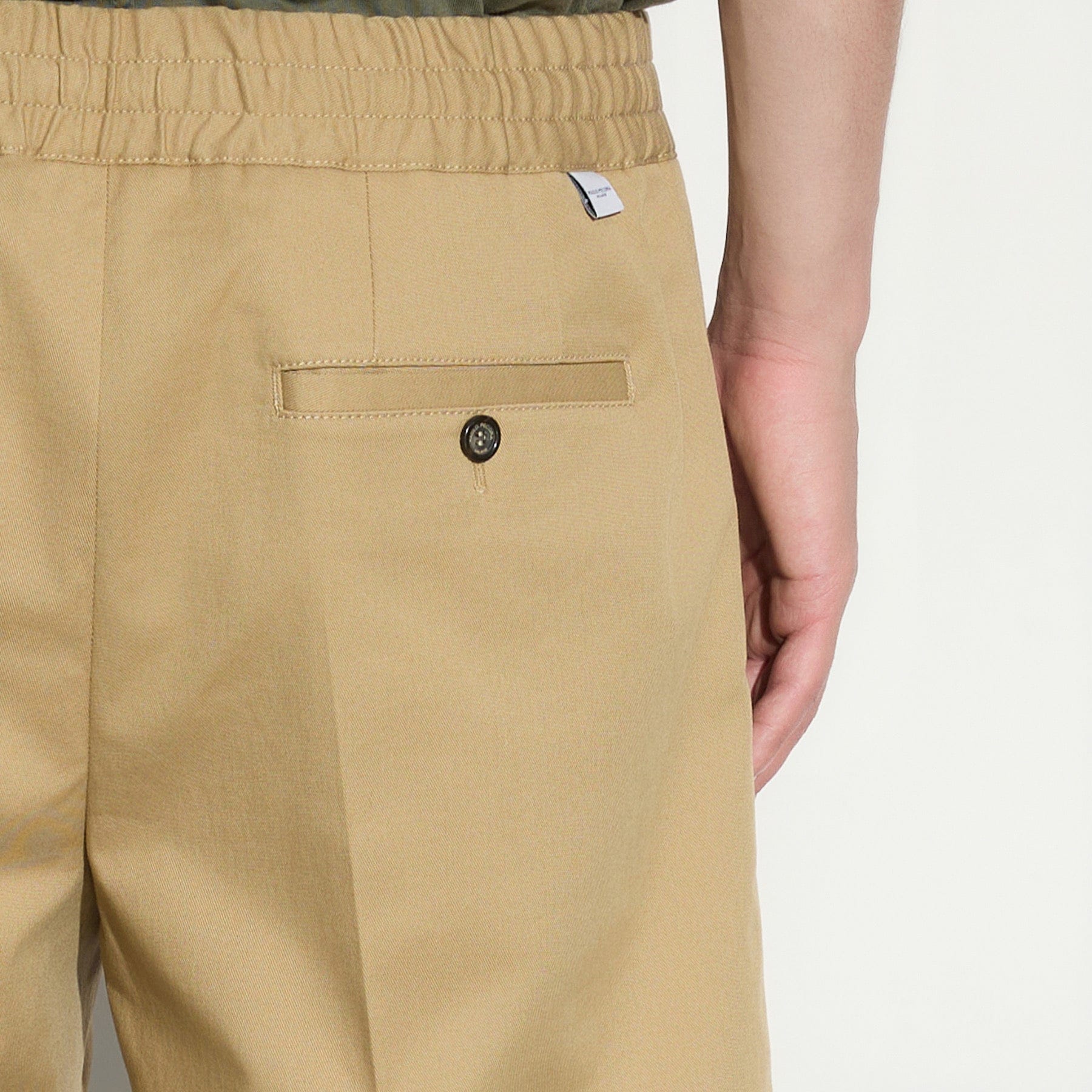 Bermuda con Cintura Elastica in Cotone Corda Bermuda Tessuto 48 / Corda Paolo Pecora