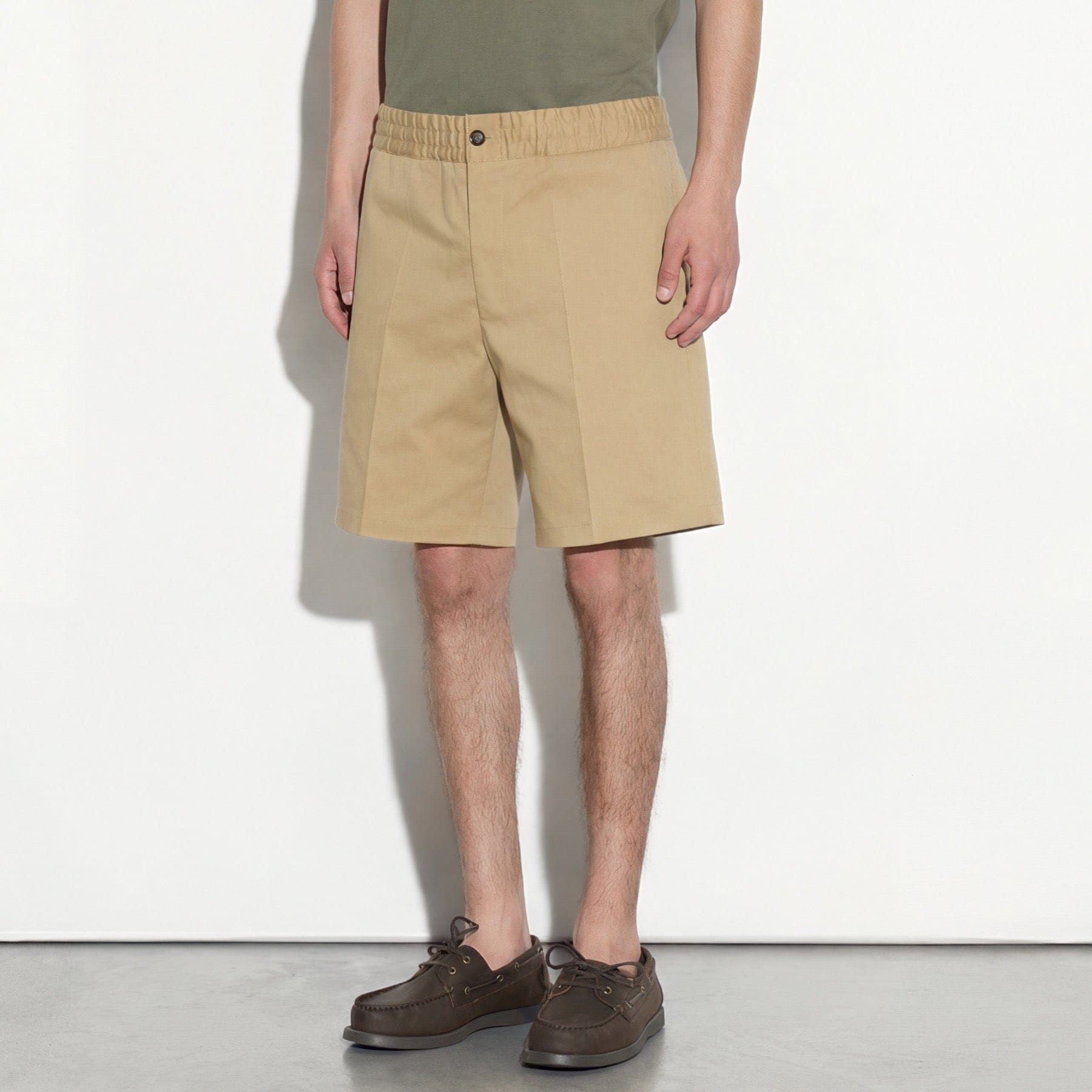 Bermuda con Cintura Elastica in Cotone Corda Bermuda Tessuto 48 / Corda Paolo Pecora