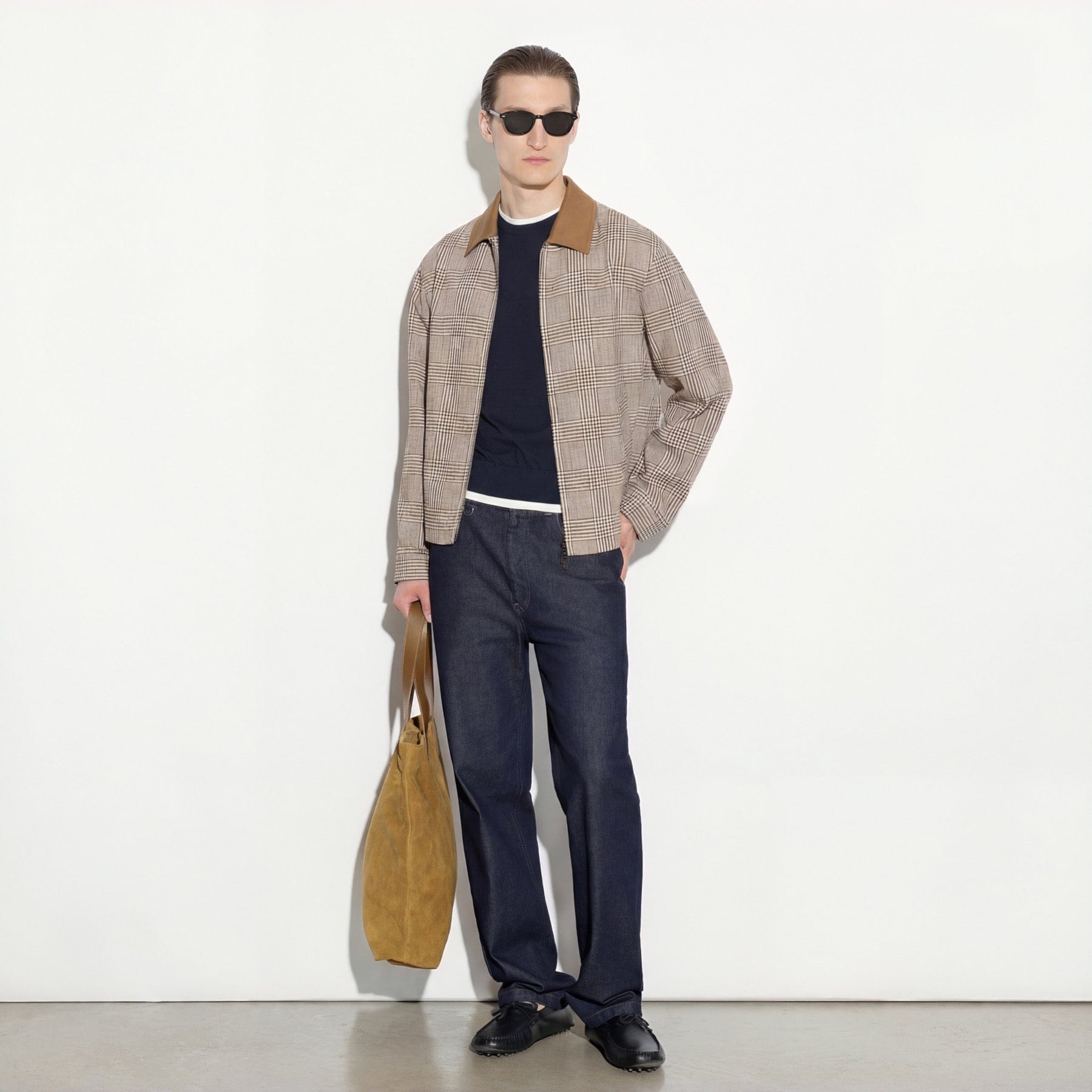 Giubbotto in Tessuto Galles Beige Giubbotto Tessuto 48 / Galles Bianco Beige Paolo Pecora