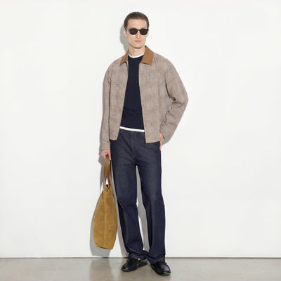 Giubbotto in Tessuto Galles Beige Giubbotto Tessuto 48 / Galles Bianco Beige Paolo Pecora