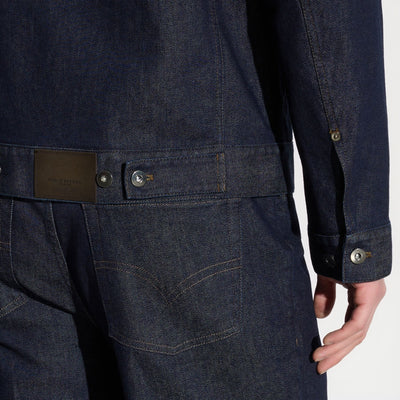 Giubbotto Denim con Tasche Indaco Giubbotto Tessuto 48 / Indaco Paolo Pecora