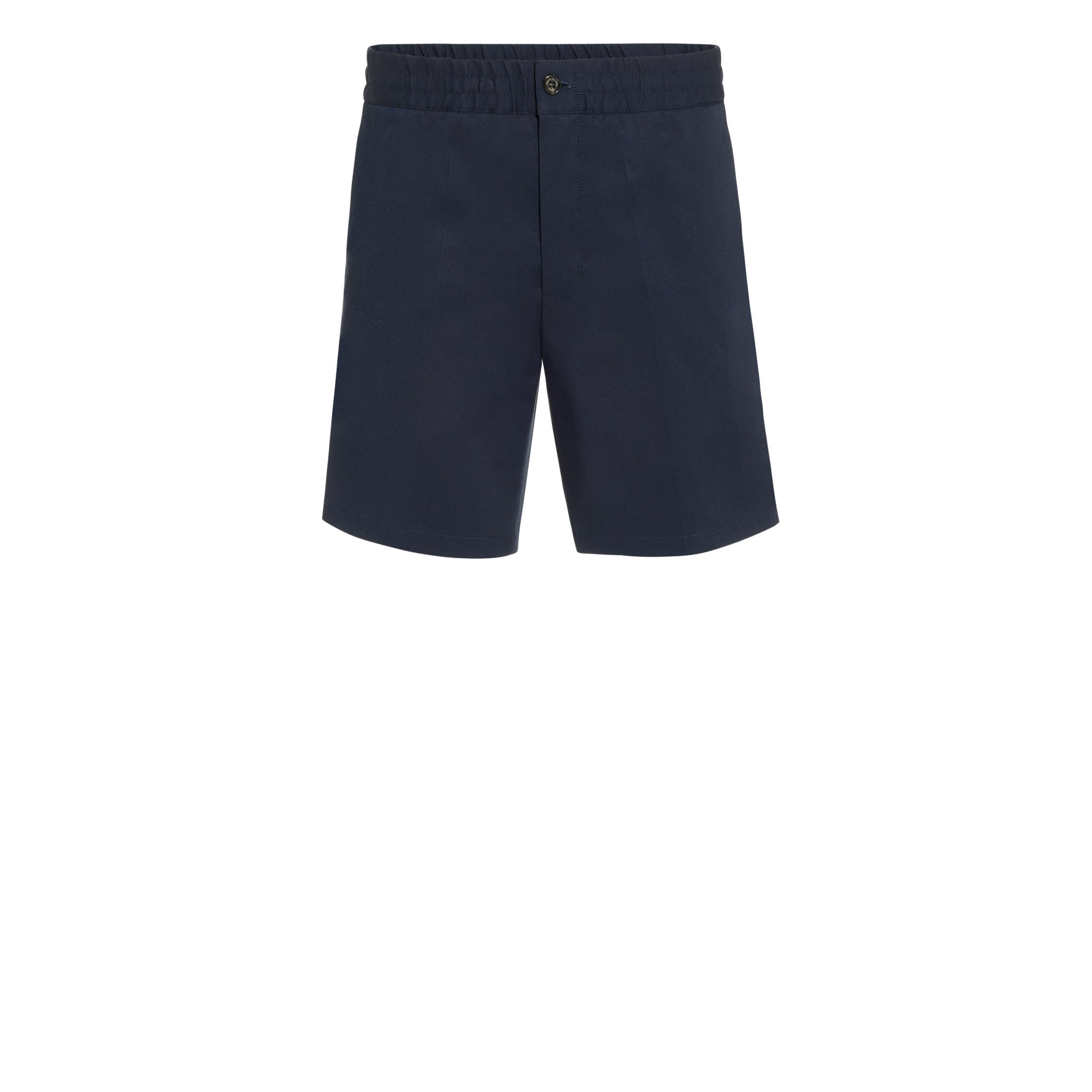 Bermuda con Cintura Elastica in Cotone Blu Bermuda Tessuto Paolo Pecora