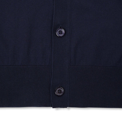 Camicia in Maglia a Maniche Lunghe in Puro Cotone Extrafine Blu Navy Camicia Maglia Paolo Pecora