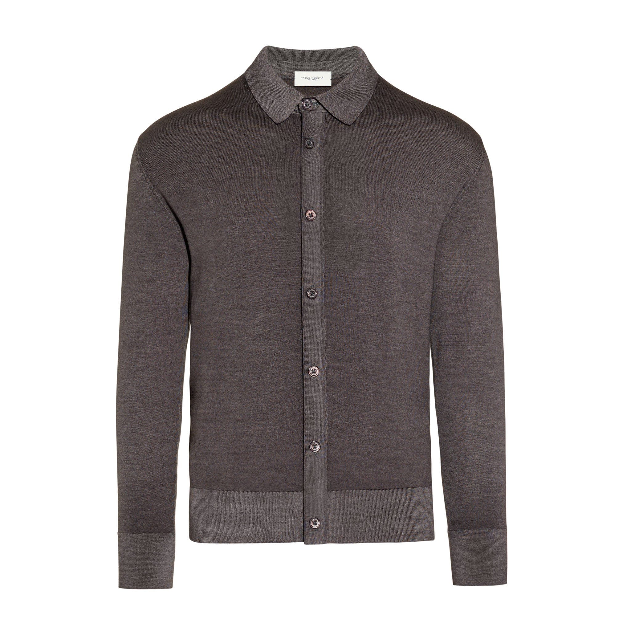 Camicia in Maglia Fade Grigio Camicia Maglia Paolo Pecora