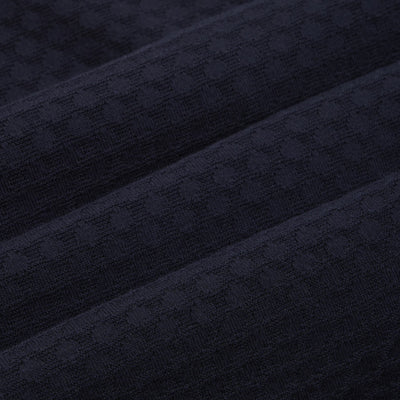 Camicia in Maglia in Cotone a Micro Punto Rombi Blu Camicia Maglia Paolo Pecora