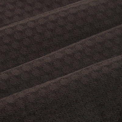 Camicia in Maglia in Cotone a Micro Punto Rombi Marrone Scuro Camicia Maglia Paolo Pecora