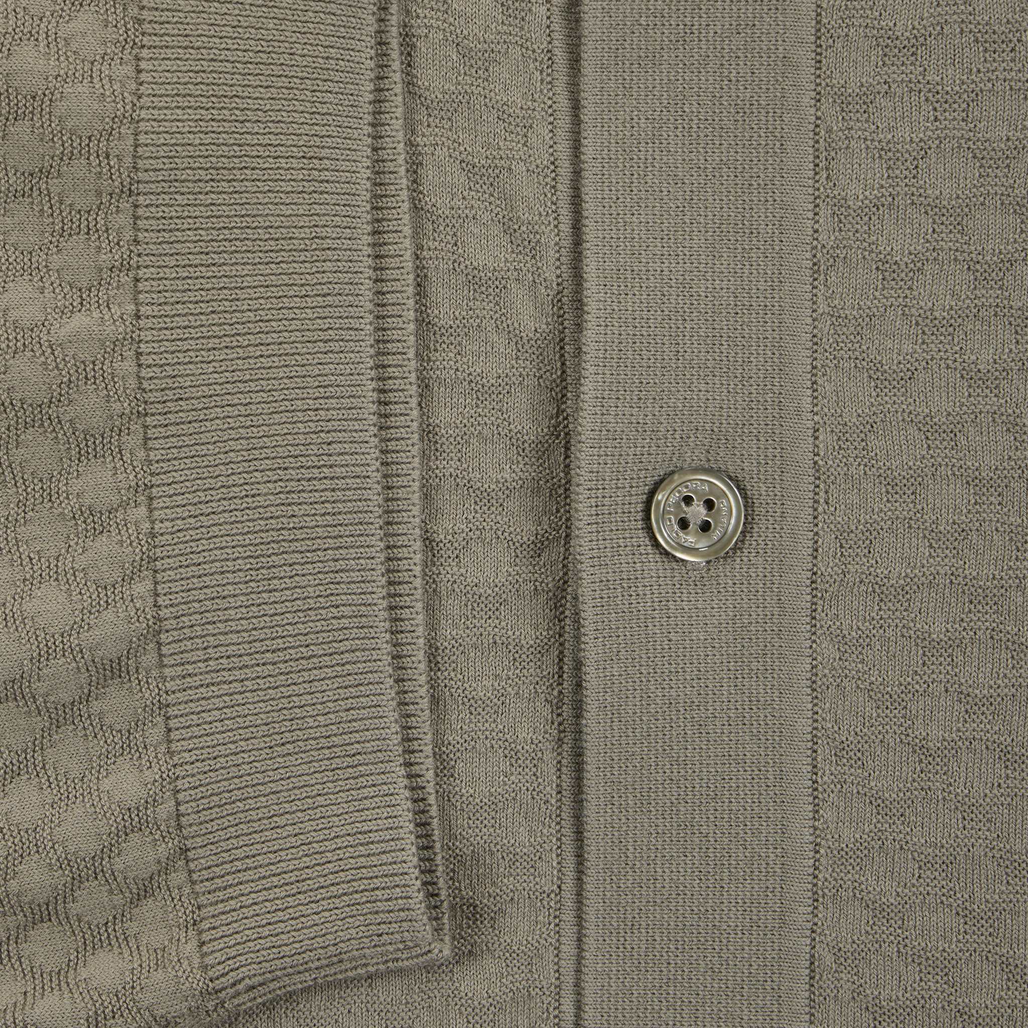 Camicia in Maglia in Cotone a Micro Punto Rombi Militare Camicia Maglia Paolo Pecora